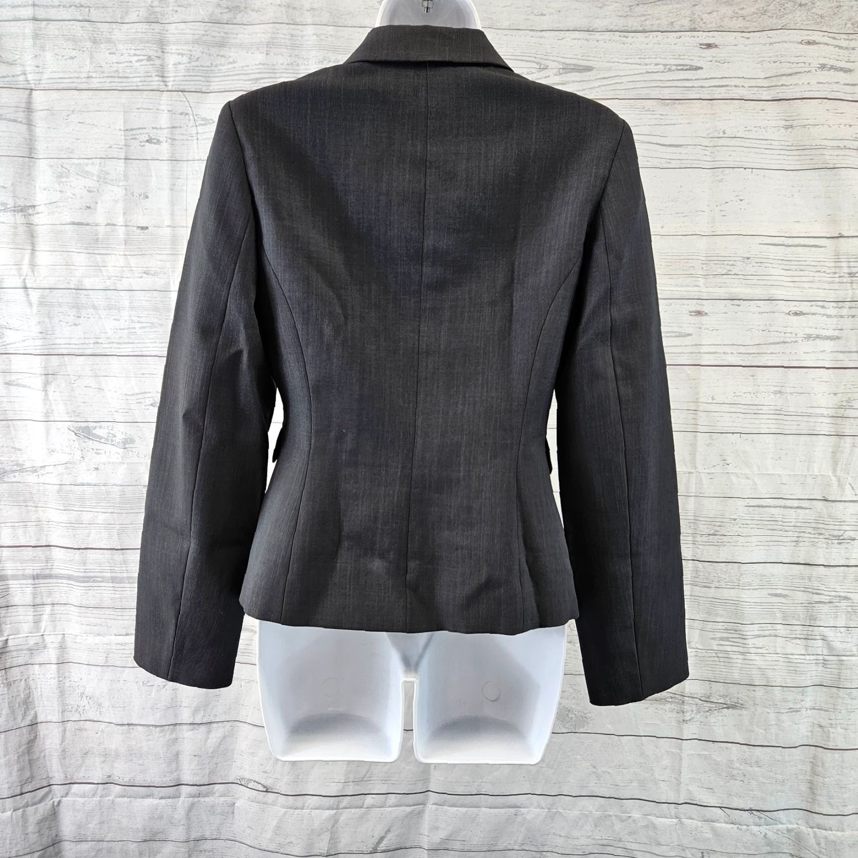 Zara Zara Blazer Shirt Womens Size 4 Charcoal Gray Hidden Buttons Business Regular Length Polyester Jacket Blazer Womens Size S / US 4 / IT 40 - 4 Thumbnail