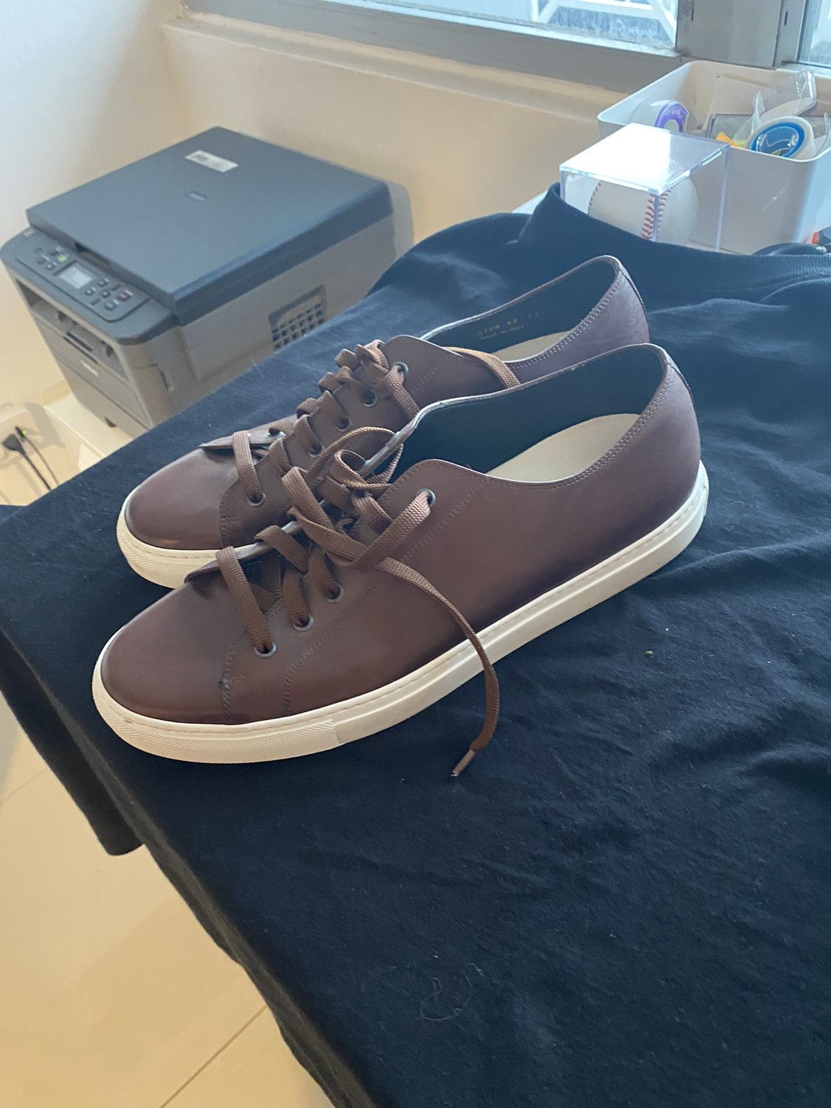 Paul Smith Paul Smith Brown Leather Sneaker Size US 11 / EU 44 - 3 Thumbnail