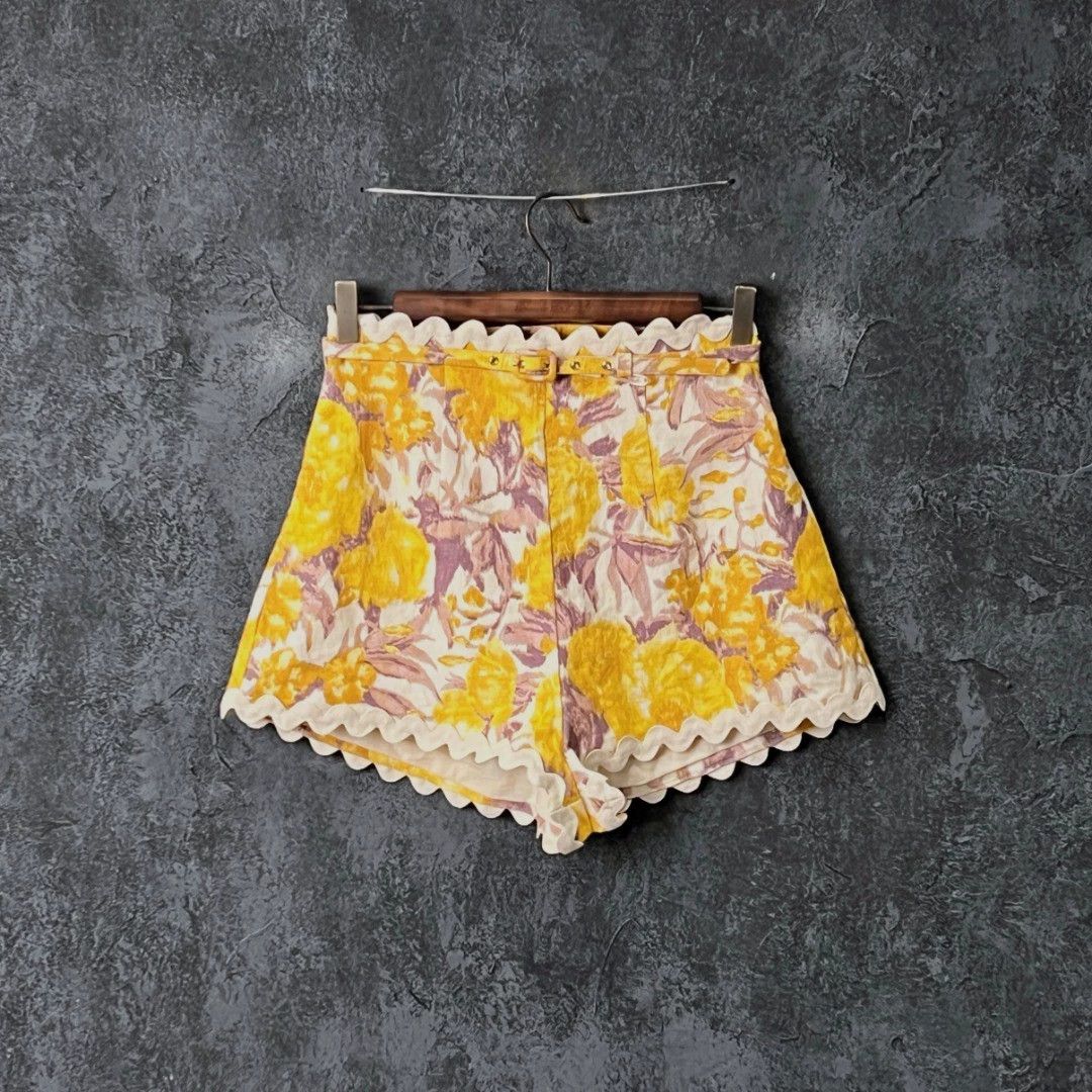Zimmermann ZIMMERMANN floral linen casual shorts Size 24" / US 00 / IT 34 - 1 Thumbnail