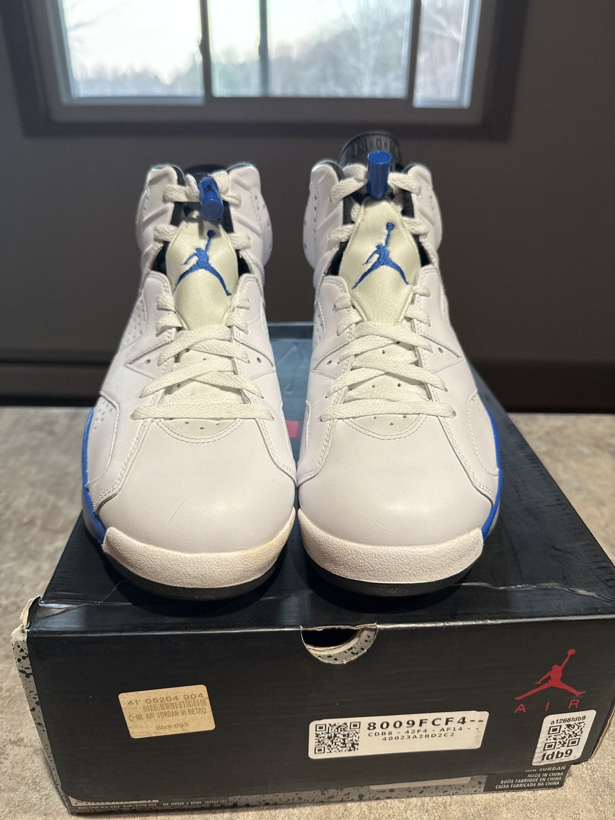 Jordan Brand × Nike Nike Air Jordan Retro VI 6 ‘Sport Blue’ 384664-107 size 95 Size US 9.5 / EU 42-43 - 3 Thumbnail