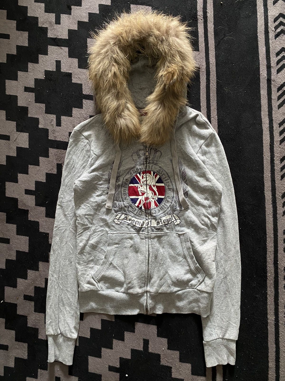 Le Grande Bleu (L.G.B.) Ask enquired british culture faux fur hoodie Size US S / EU 44-46 / 1 - 1 Thumbnail