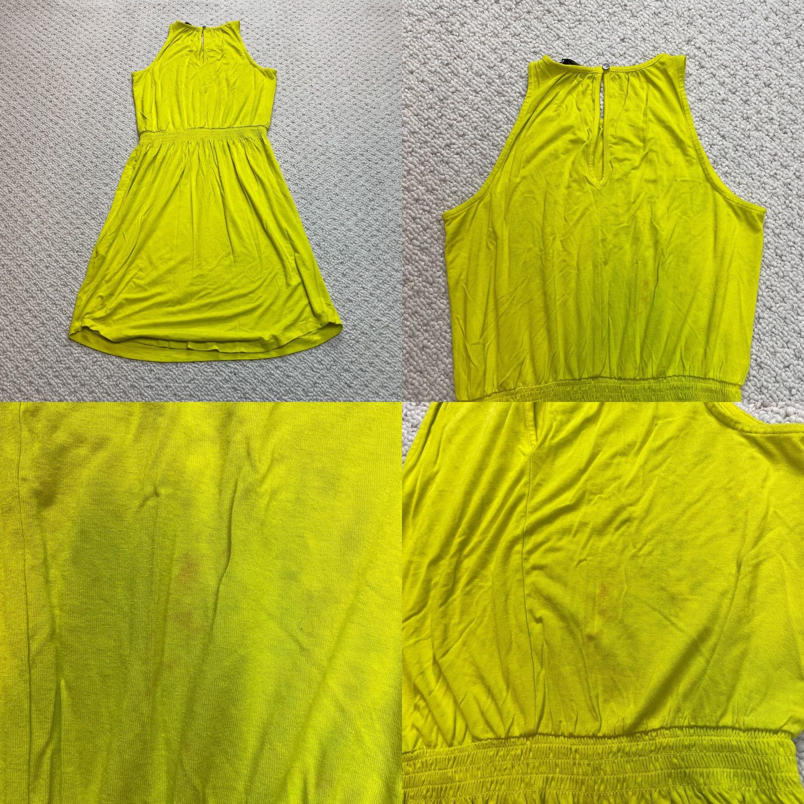 Banana Republic Banana Republic Dress Womens XS Sleeveless Midi Yellow Rayon Fit & Flare Size XS / US 0-2 / IT 36-38 - 8 Thumbnail