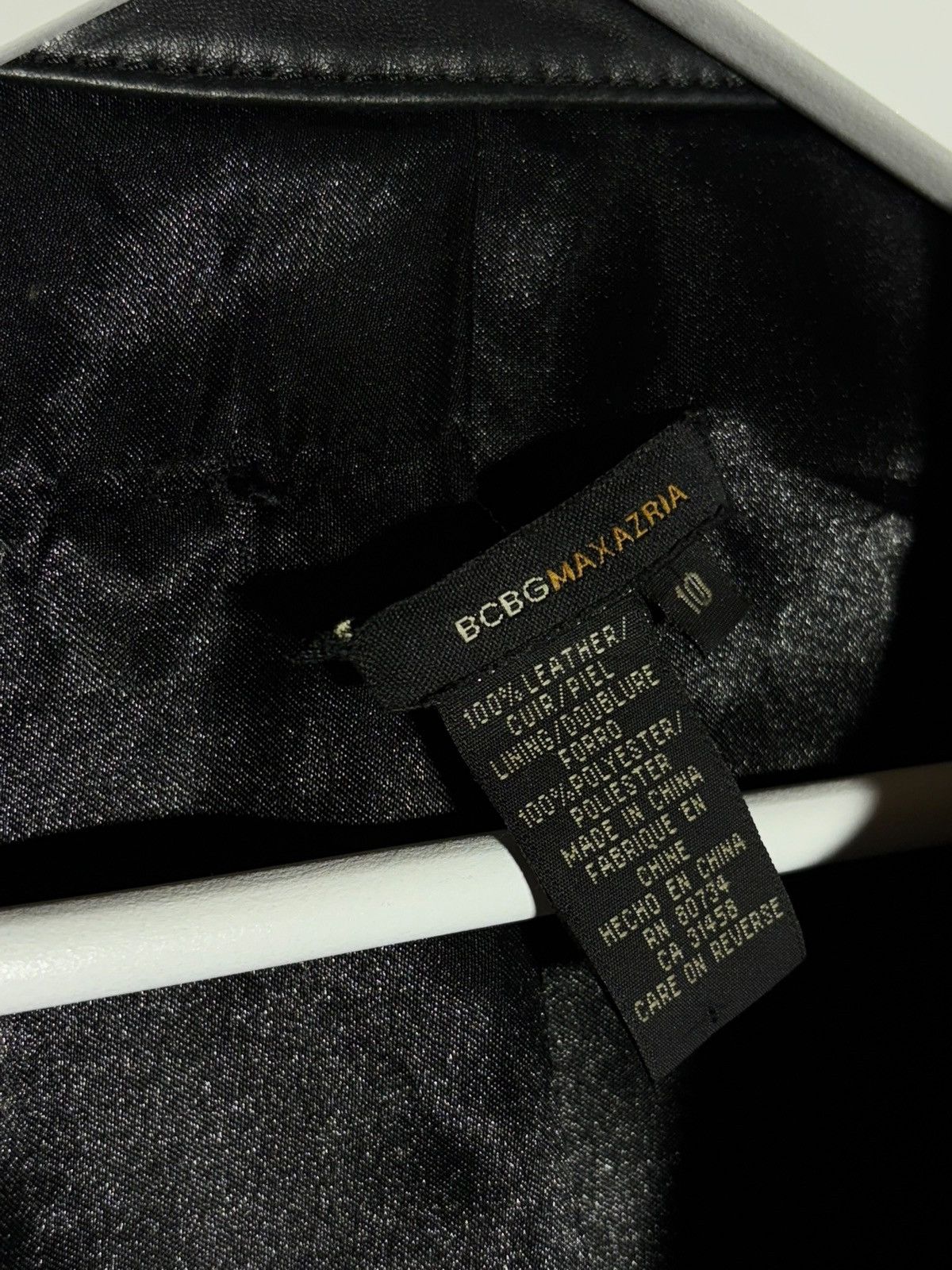 Bcbgmaxazria Bcbgmaxazria Black Leather Moto Jacket Rick Owens Biker Vibe Size M / US 6-8 / IT 42-44 - 16 Thumbnail
