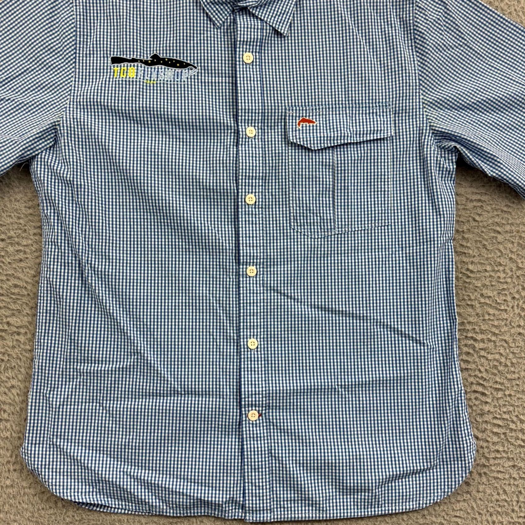 Vintage Simms Mens Medium Blue Plaid Short Sleeve Button-Up Casual Shirt Outdoors Fishing Size US M / EU 48-50 / 2 - 2 Thumbnail