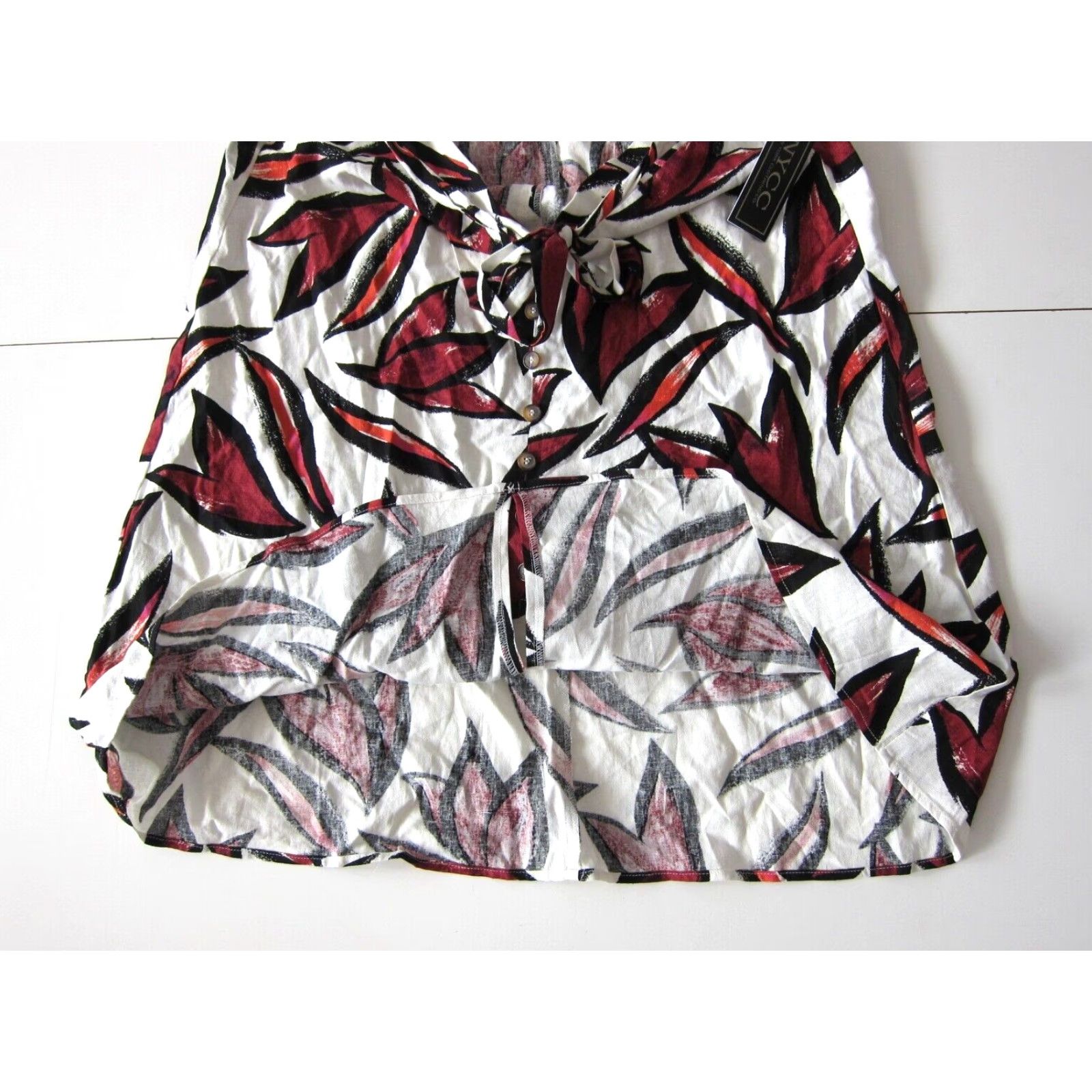 Vintage VINTAGE NYCC New York Clothing Co. Linen Rayon Floral Button Down A-Line Skirt XL Size 40" / US 18 - 7 Thumbnail