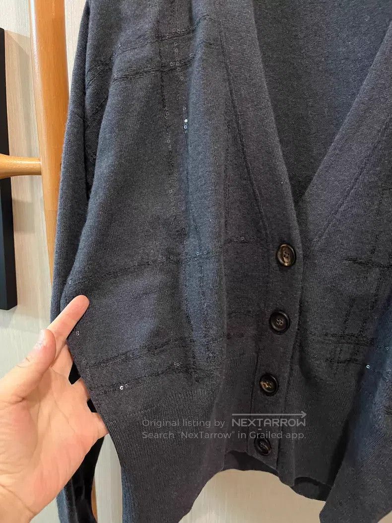 Brunello Cucinelli Brunello Cucinelli 23 Year Cashmere Sequin Cardigan Jacket Size S / US 4 / IT 40 - 2 Thumbnail