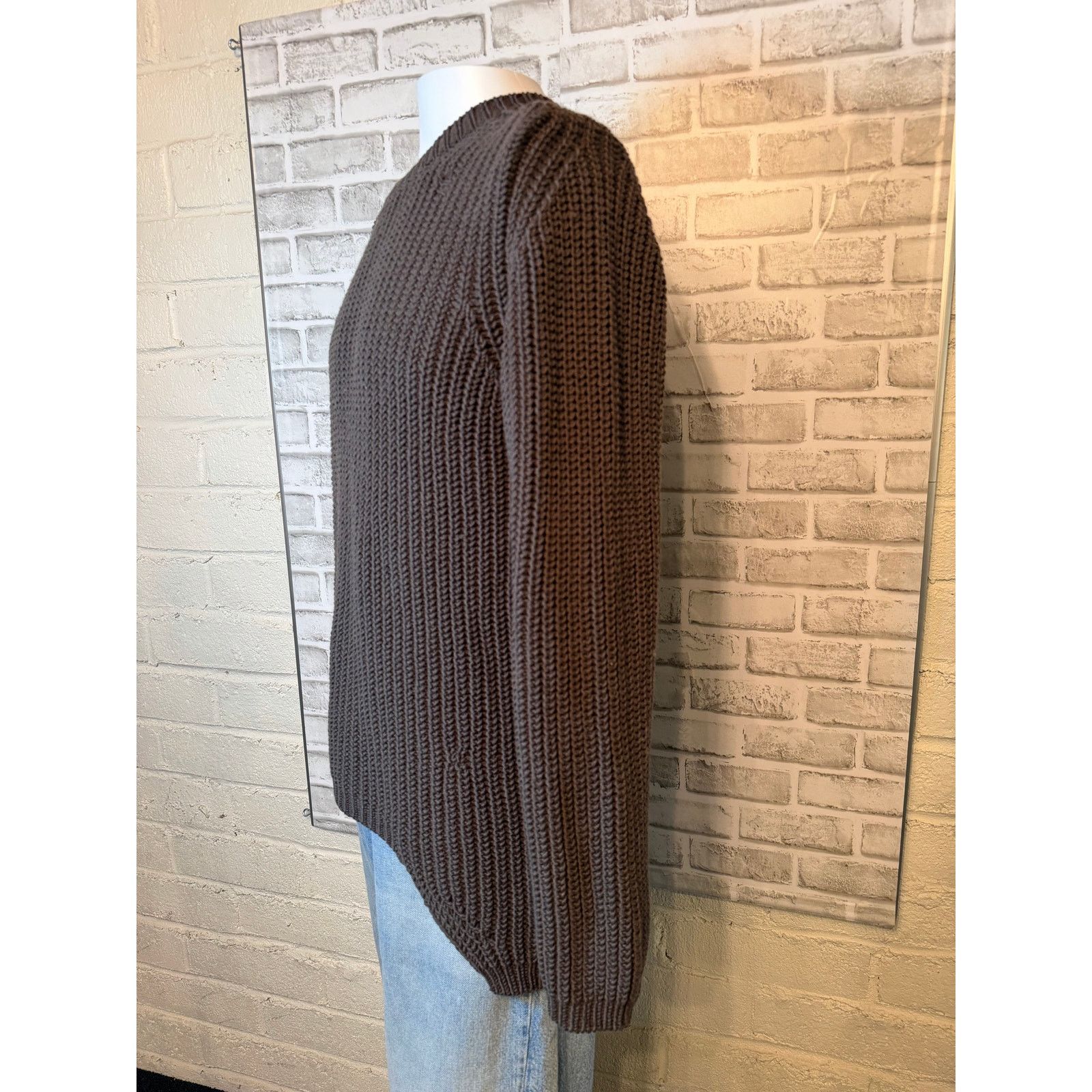 Rick Owens rare Sphinx FW15 Wool Cable Knit Sweater size XL Dark Dust Size US XL / EU 56 / 4 - 5 Thumbnail