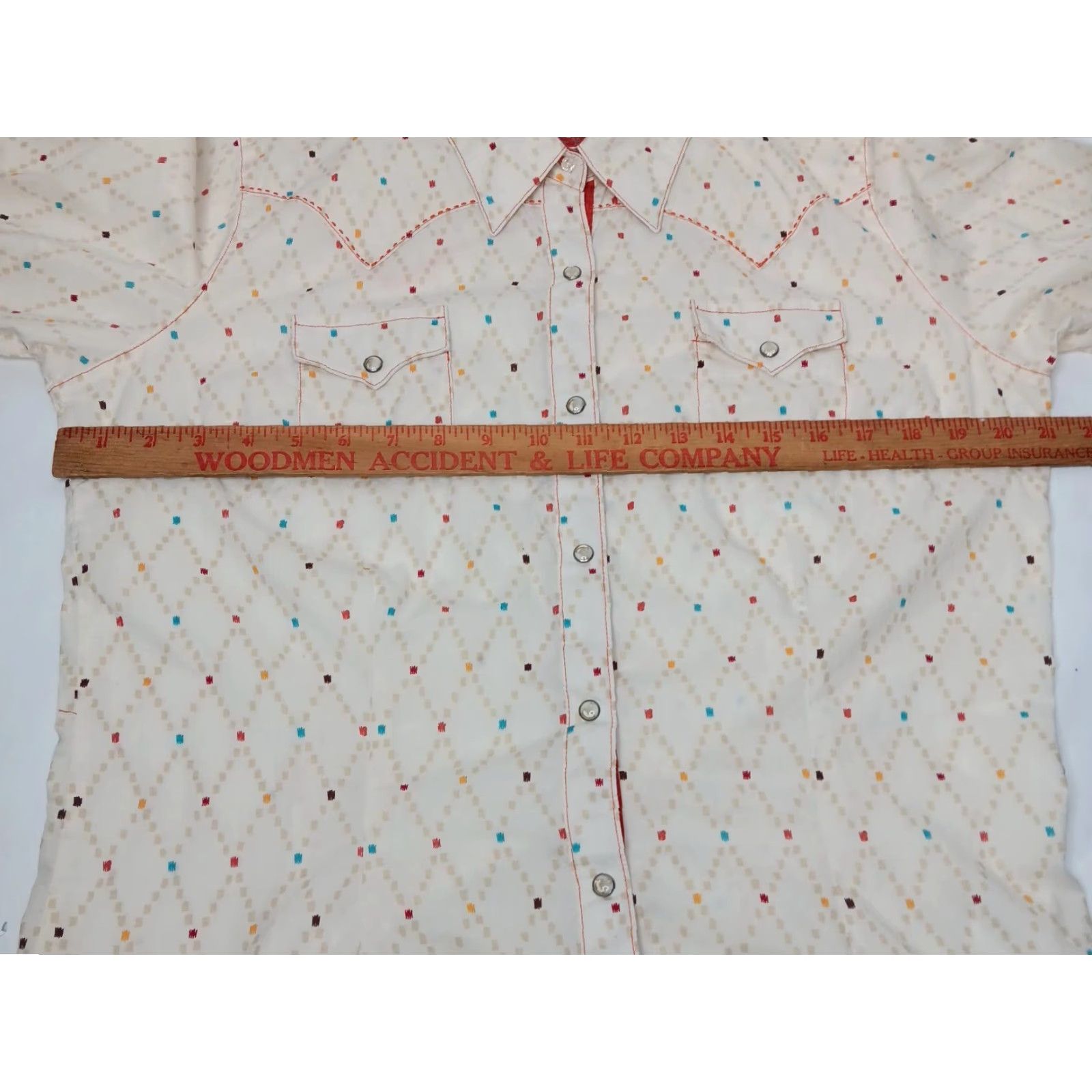 Vintage Twenty X Tailored Fit Shirt Women L Long Sleeve Western Snap Geometric Western Size L / US 10 / IT 46 - 4 Thumbnail