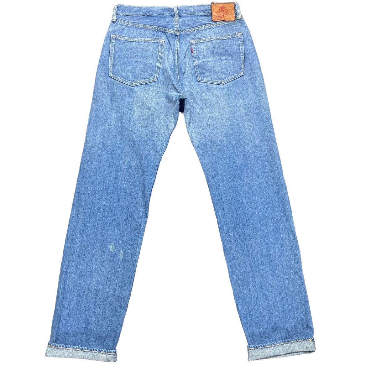 Iron Heart × Self Edge EARTH CULTURE Denim Selvedge Jeans Lot RR1011 Size US 32 / EU 48 - 2 Thumbnail