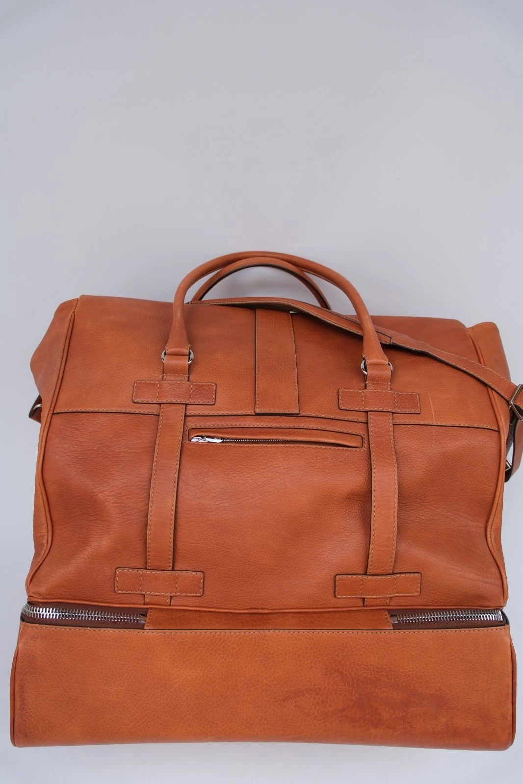 Brunello Cucinelli Brunello Cucinelli Brown Leather Weekender Bag Size ONE SIZE - 2 Thumbnail