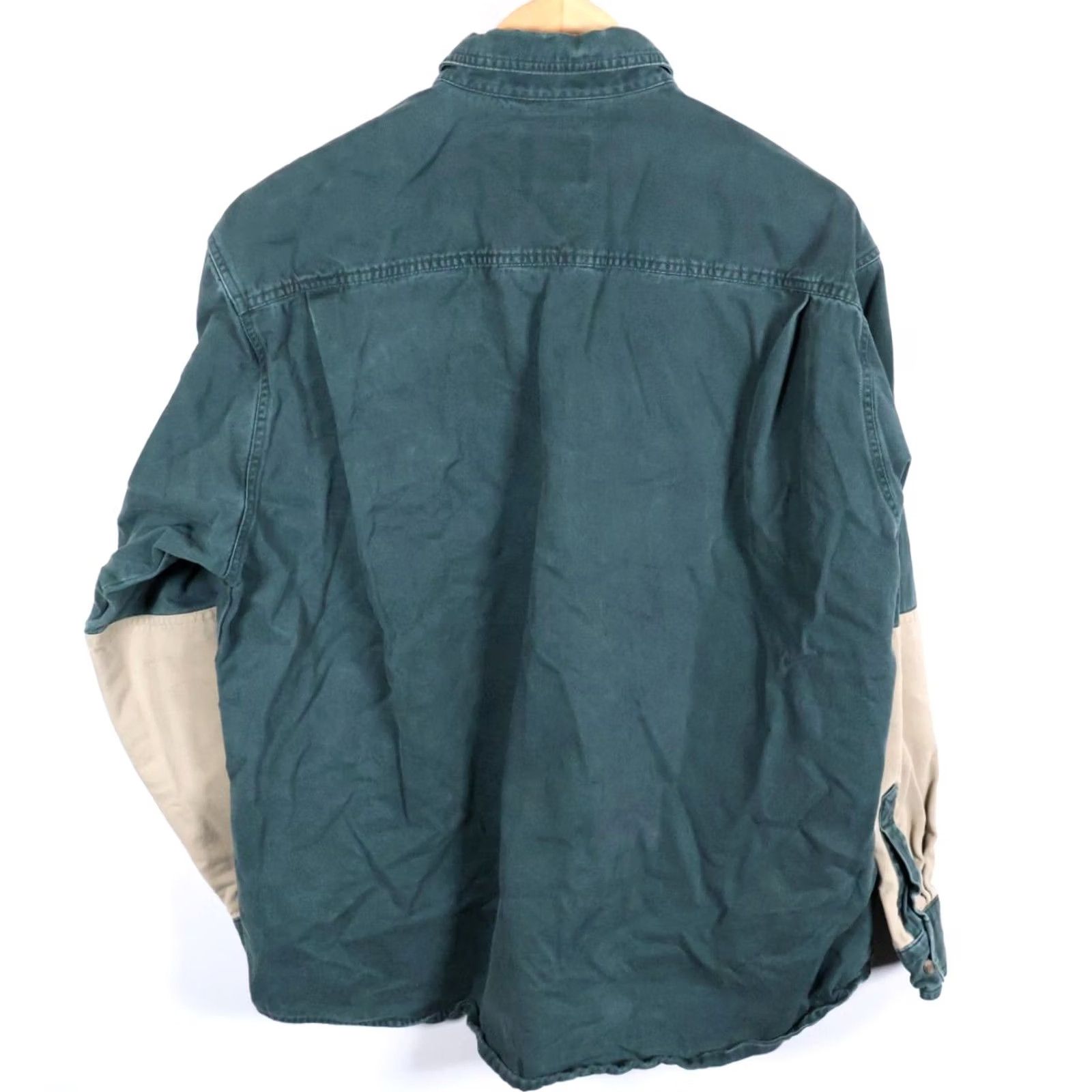 Vintage VINTAGE Woolrich Shooting Shirt Mens 2XL Green Beige Heavy Twill Outdoor Hunting VTG Shirt Button-Up Collared Long Sleeve Cotton 2XL Mens Woolrich Size US XXL / EU 58 / 5 - 2 Thumbnail