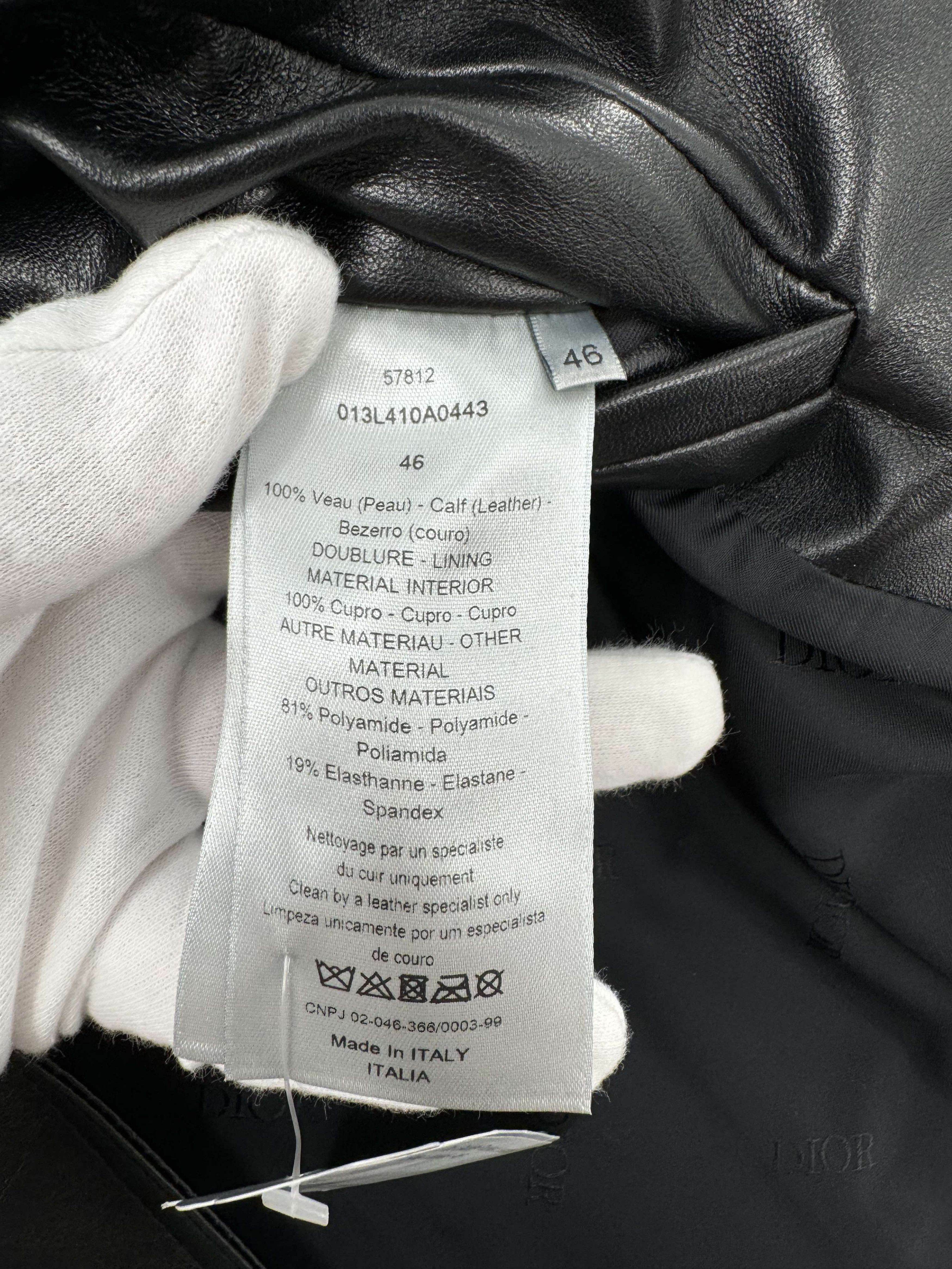 Dior Dior - Saddle D Pocket Biker Jacket In Black Calf Leather S Size US S / EU 44-46 / 1 - 5 Thumbnail