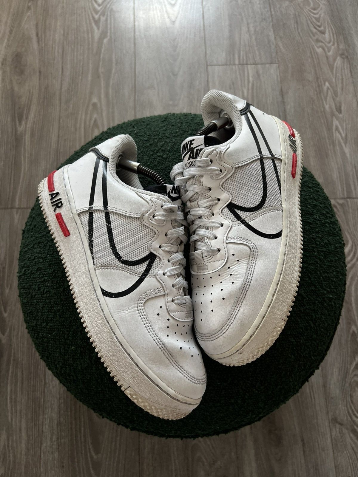 Nike ‼️Nike Air Force 1 Over Swoosh X React System Opium Sneakers Size US 8.5 / EU 41-42 - 2 Thumbnail