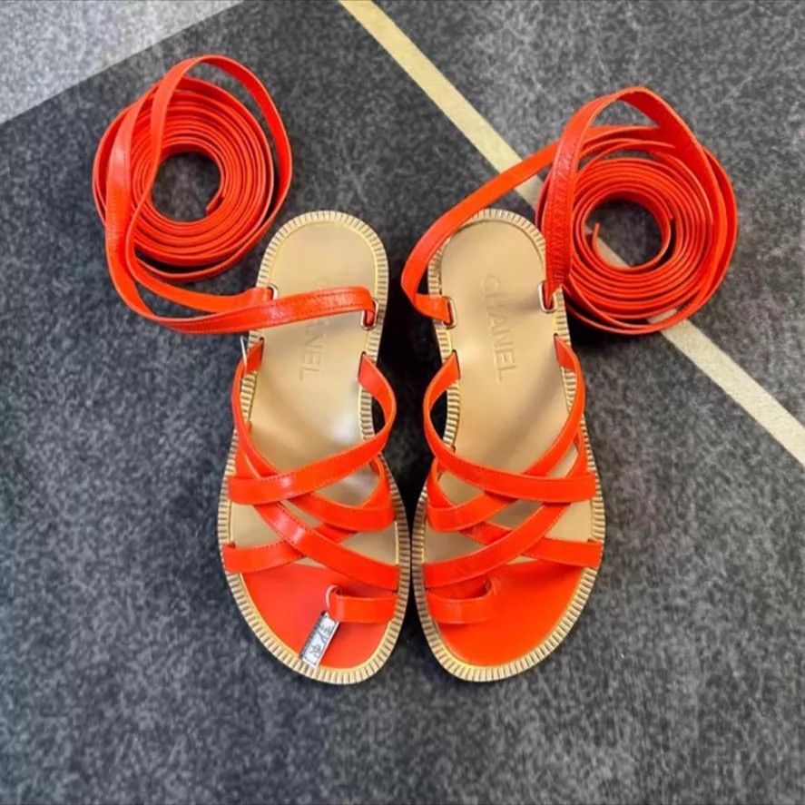 Chanel Chanel Strap Sandals 35.5 Size US 5 / IT 35 - 1 Thumbnail