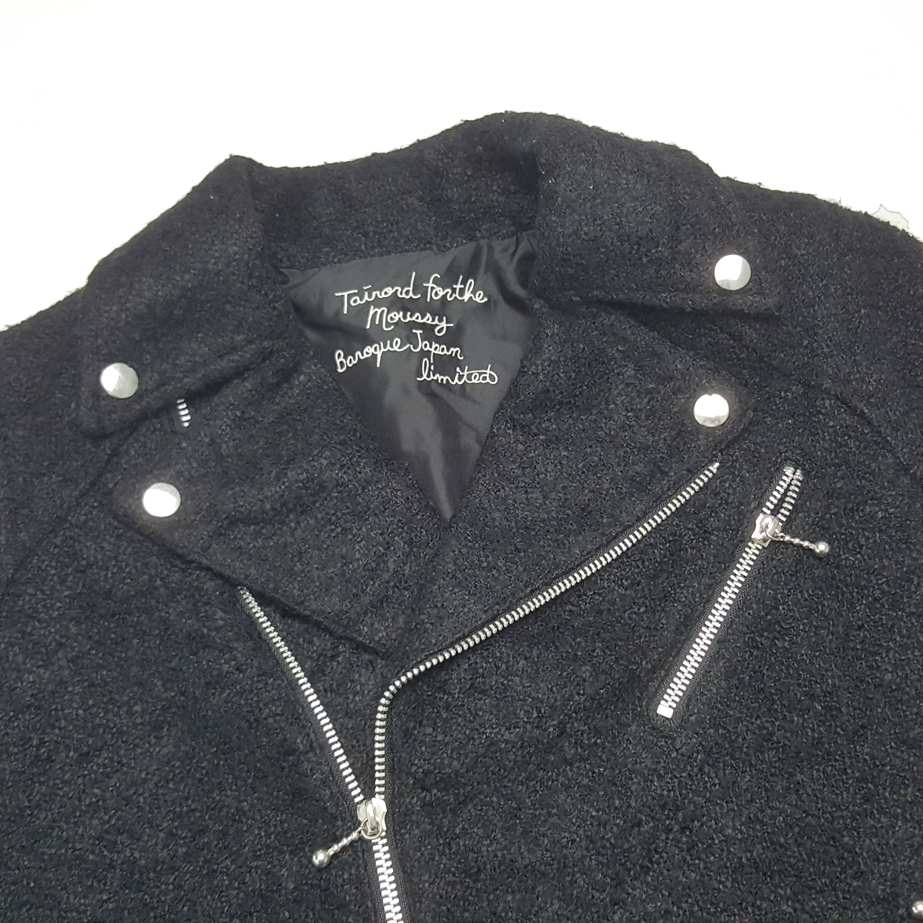 MOUSSY × Vintage Vintage Moussy Japanese Punk Style Wool Zipper Jacket Size US S / EU 44-46 / 1 - 5 Thumbnail