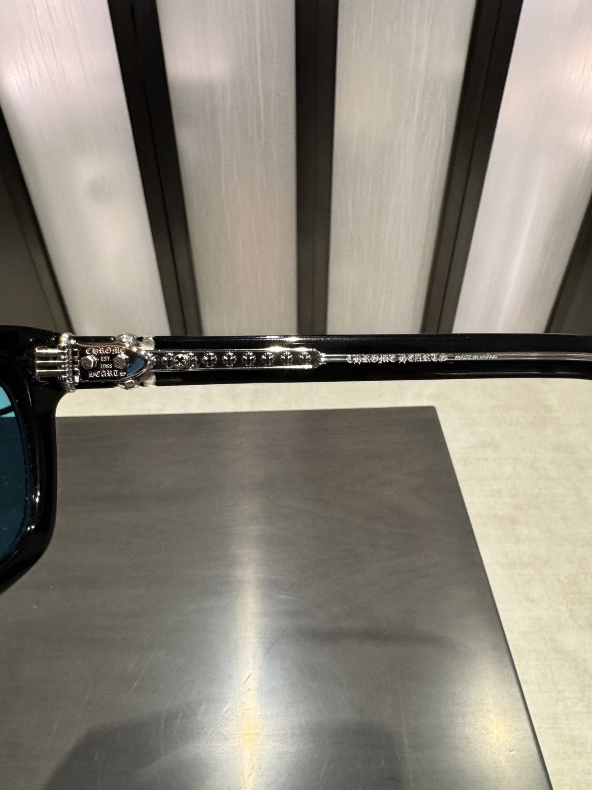 Chrome Hearts CH Donnysoffergism Sunglasses (Black/Aquamarine) Size ONE SIZE - 5 Thumbnail