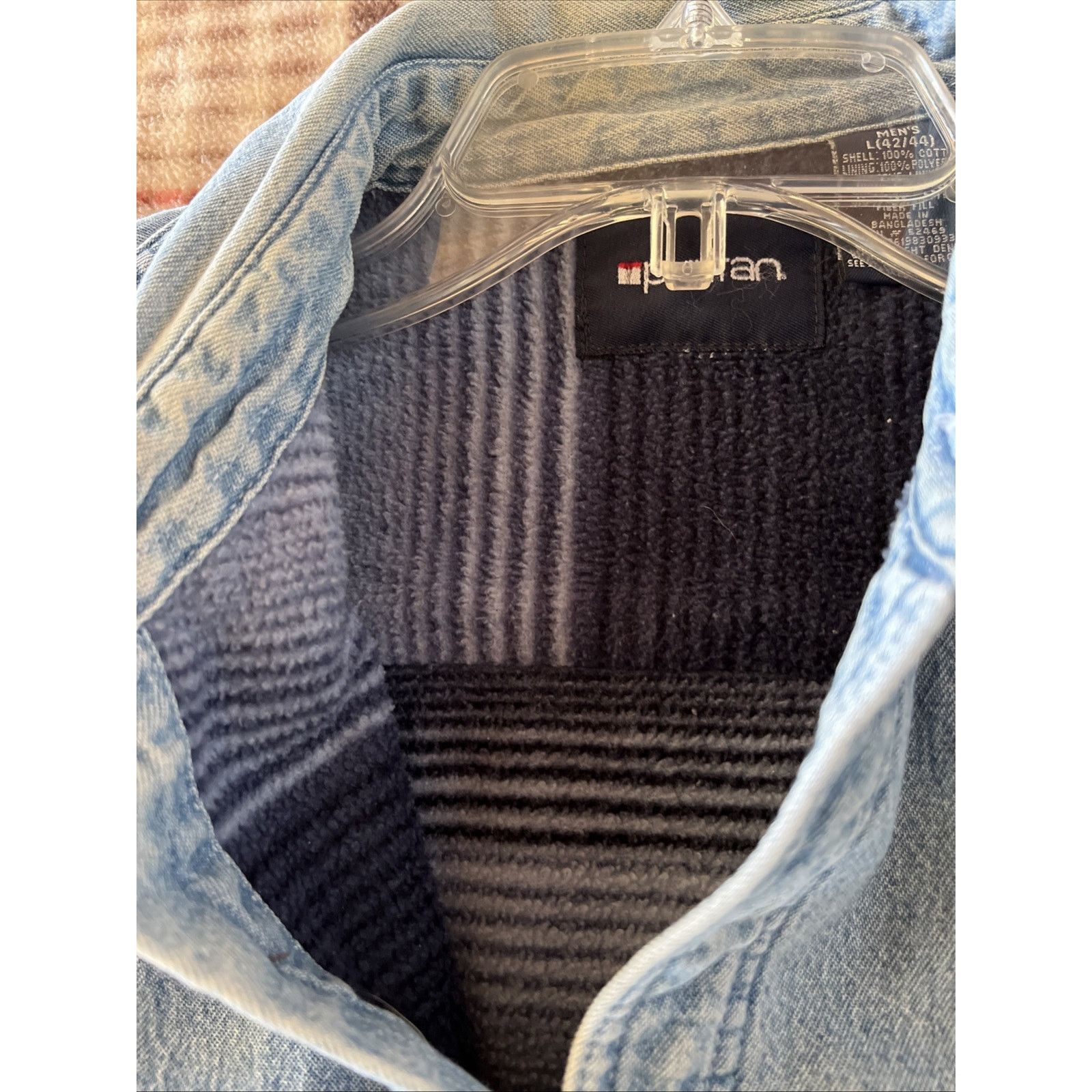 Puritan Puritan Men's L 42/44 Blue Cotton Denim Fleece Lined Shacket Size US L / EU 52-54 / 3 - 18 Thumbnail