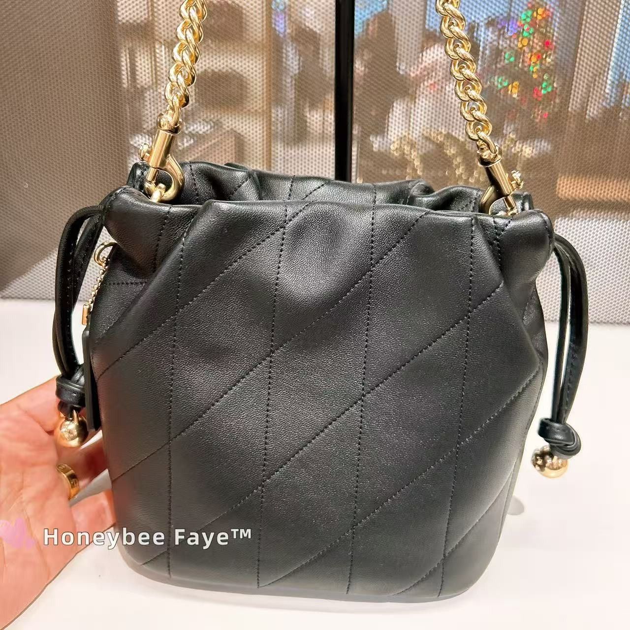 Coach Faye Mini Drawstring Bag With Quilting CDB69 Size ONE SIZE - 3 Thumbnail