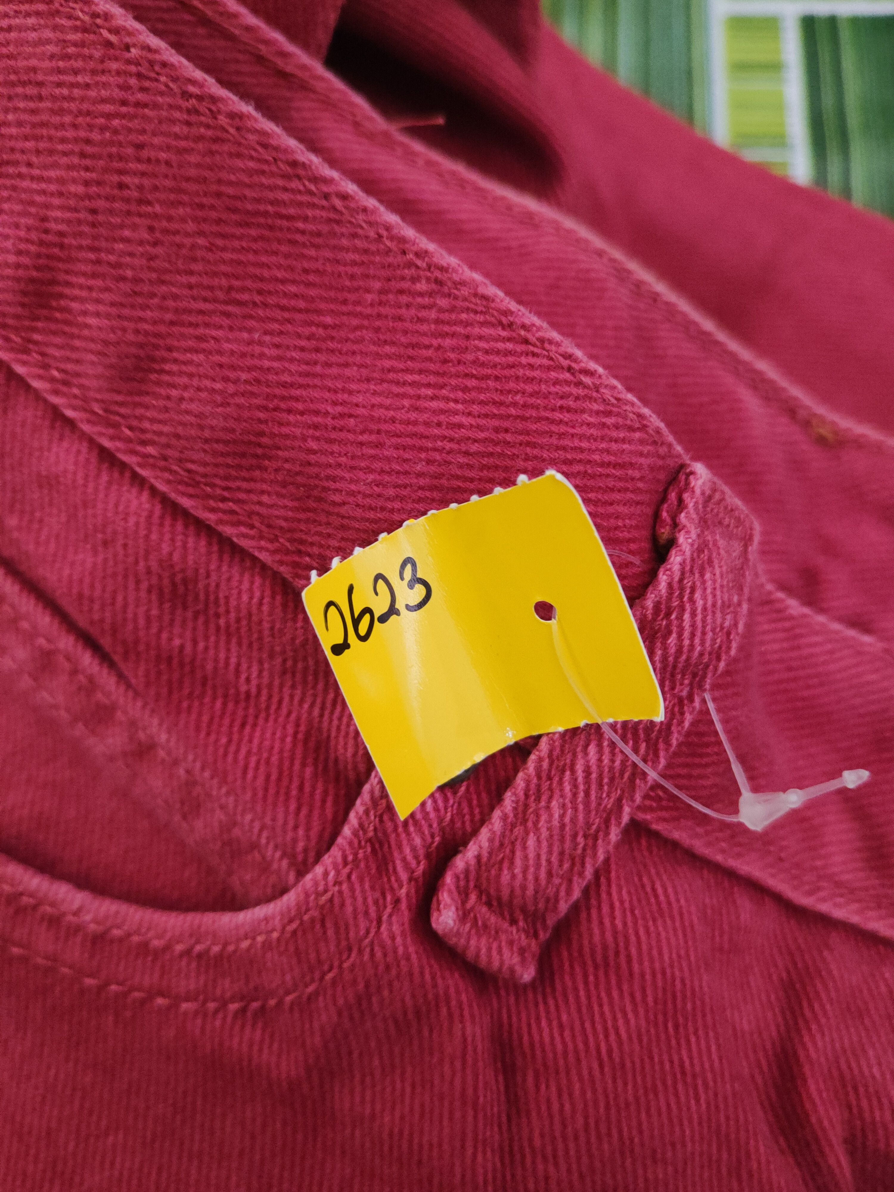 Vintage DL Lee Button Fly Red Distressed Ripped Jeans #2623 Size US 30 / EU 46 - 18 Thumbnail