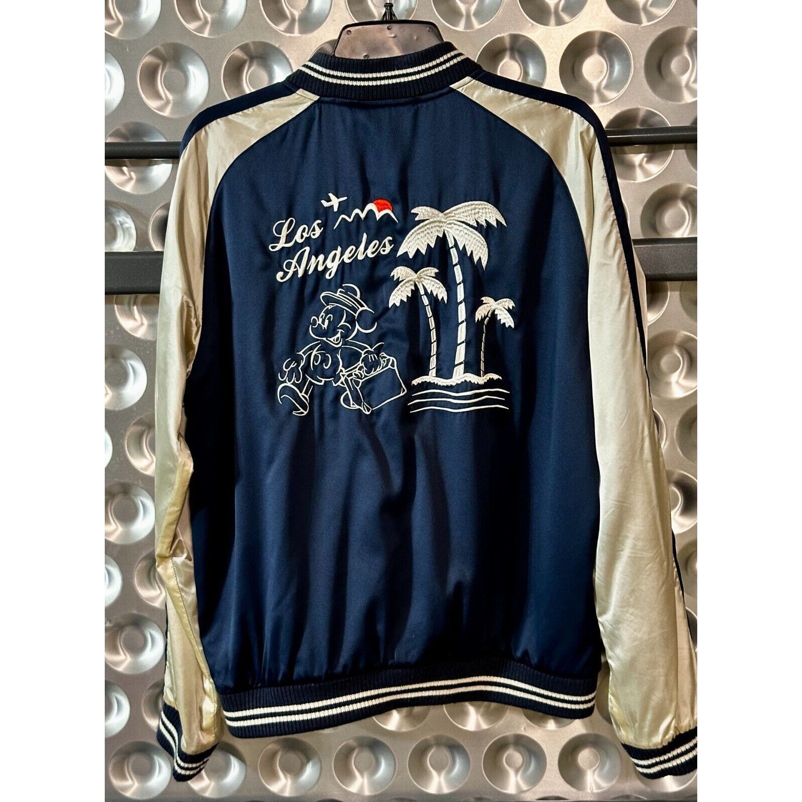 Uniqlo Disney Mickey Mouse 'Los Angeles' Satin Bomber Jacket | Rare Size US M / EU 48-50 / 2 - 1 Thumbnail