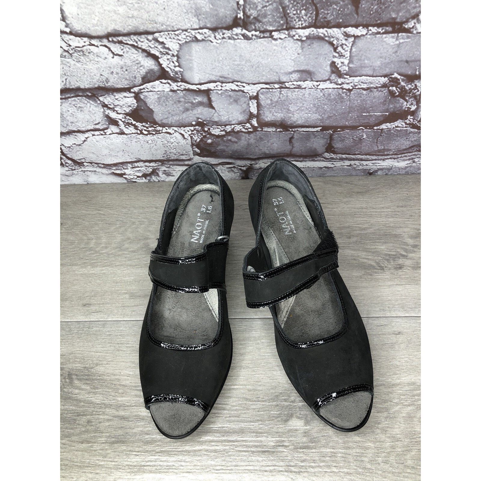 Other Naot Black Nubuck Leather MaryJane Heel Shoes Women Sz 37EU Size US 6.5 / IT 36.5 - 9 Thumbnail