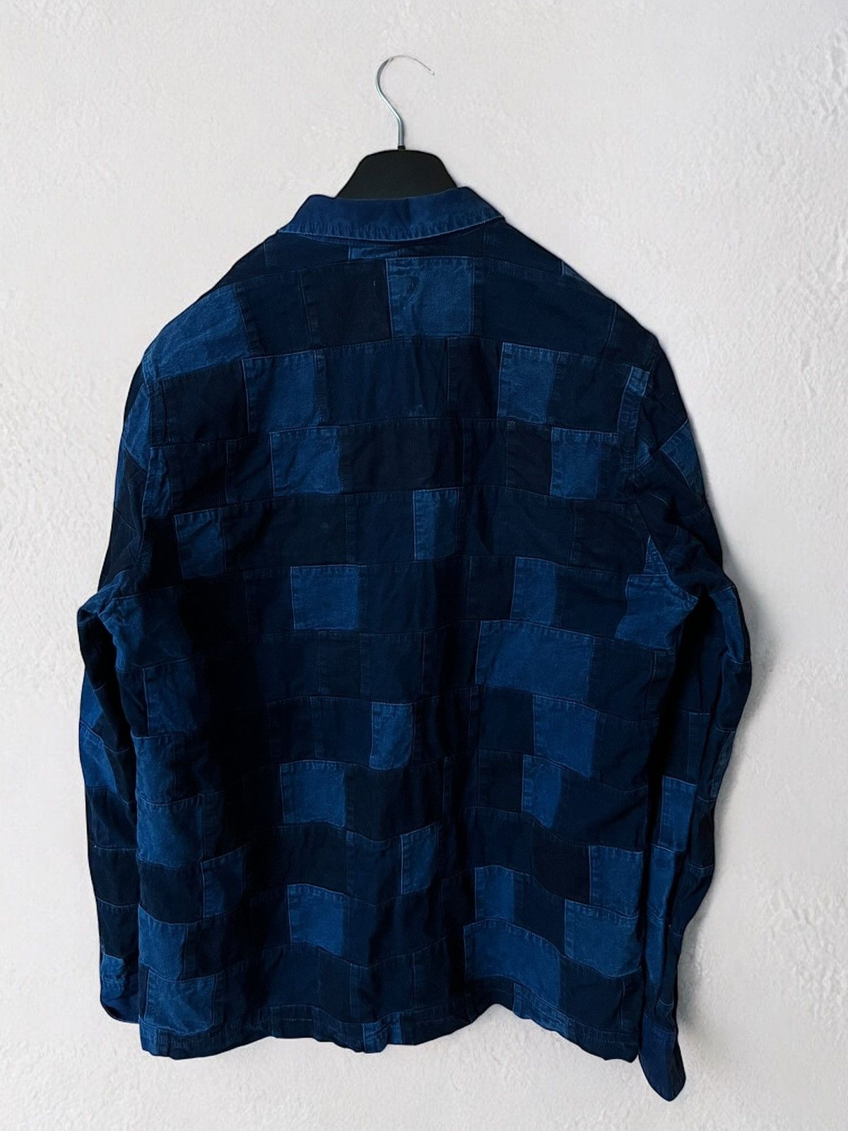 Handmade × Vintage VINTAGE PATCHWORK DENIM SHIRT JACKET OVERSHIRT JEAN y2k Size US L / EU 52-54 / 3 - 6 Thumbnail