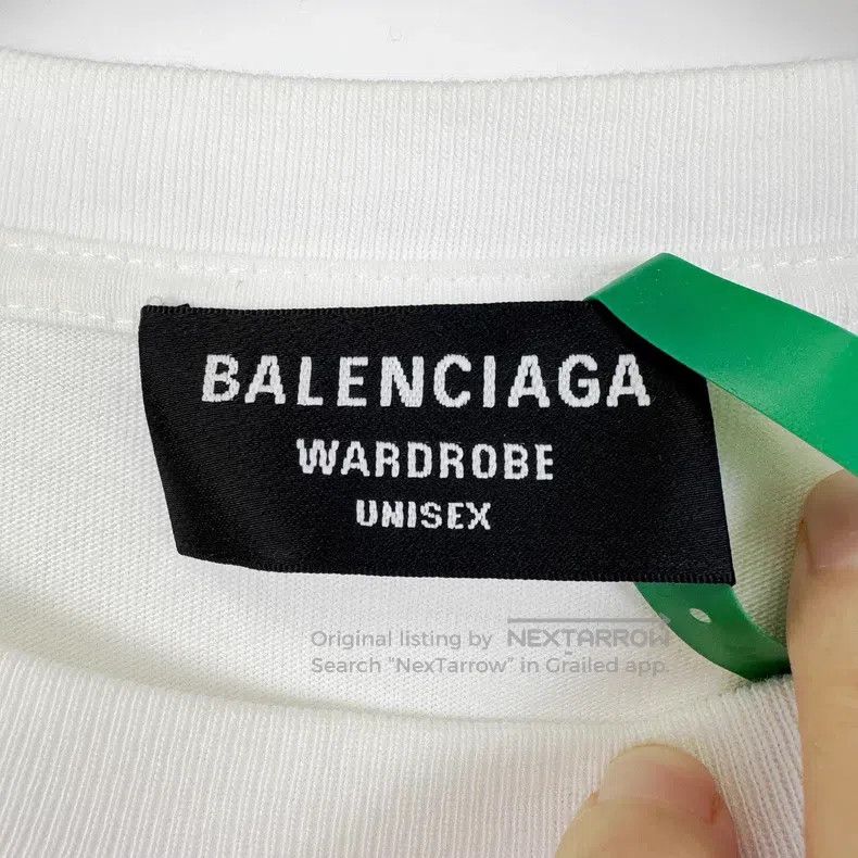 Balenciaga Balenciaga White Mosaic Logo Short Sleeve T-Shirt Size US S / EU 44-46 / 1 - 4 Thumbnail