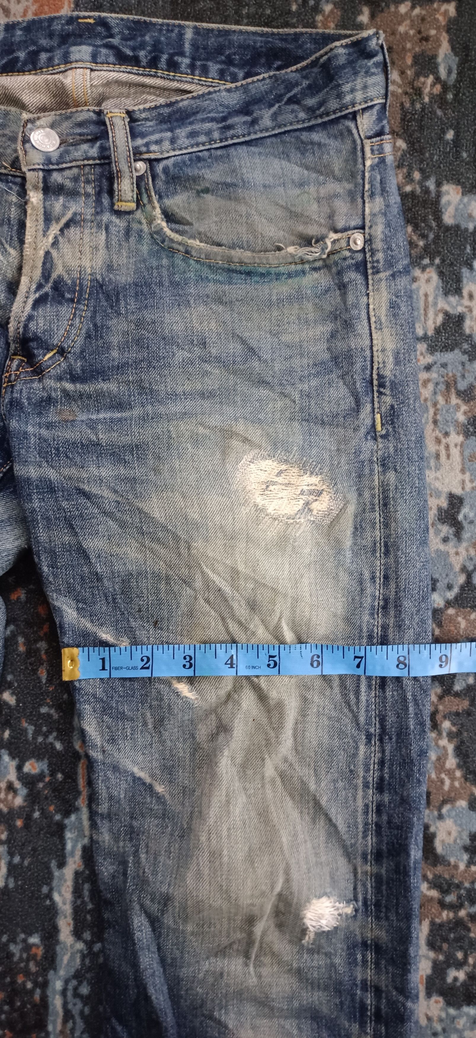 Hysteric Glamour × Japanese Brand × Vintage Vintage💥 Hysteric Glamour Full Selvedge Distressed Jeans Size US 31 - 20 Thumbnail
