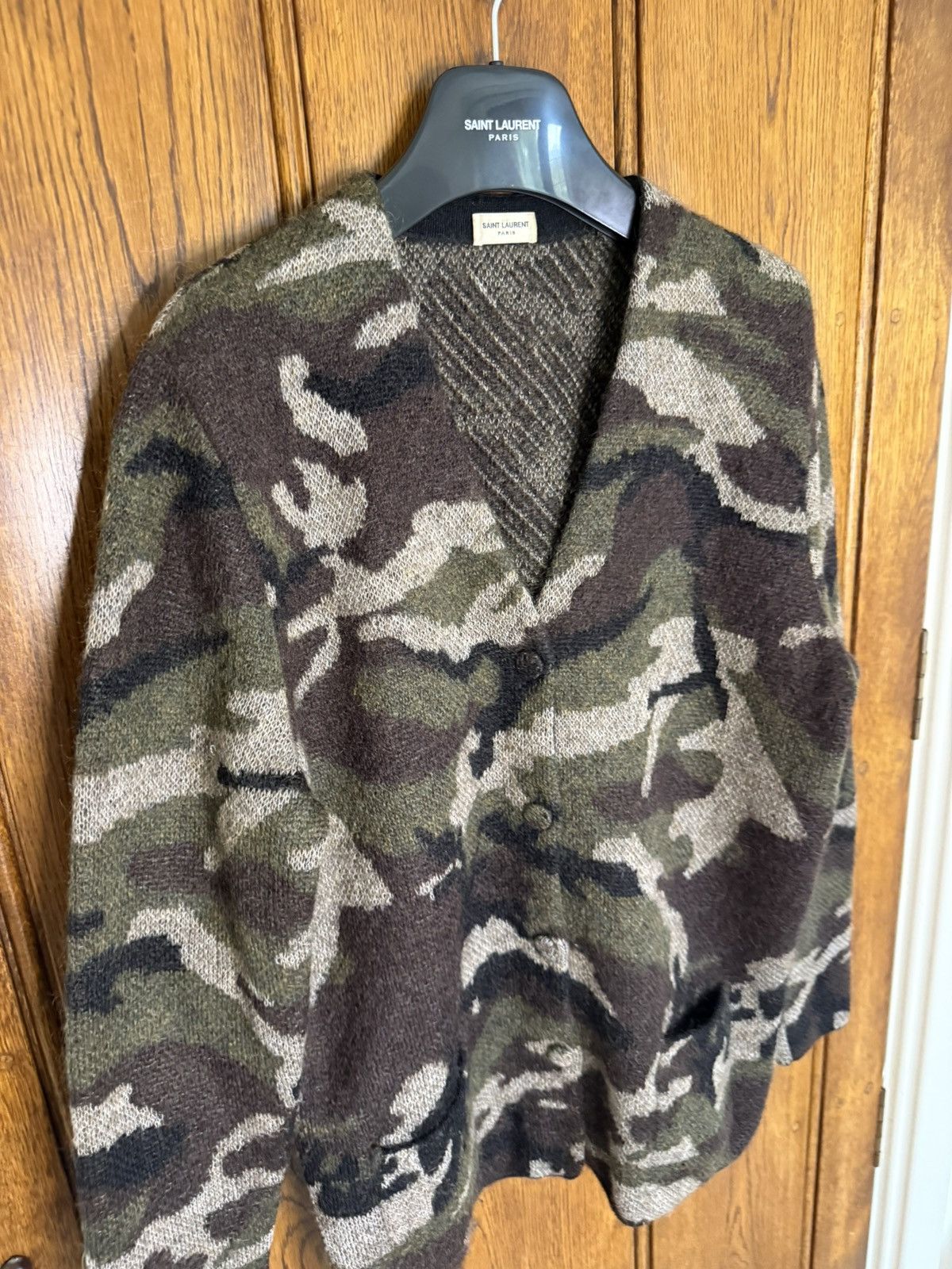 Saint Laurent Paris SS15 Saint Laurent camo camouflage cardigan Hedi Psych Rock Size US S / EU 44-46 / 1 - 10 Thumbnail