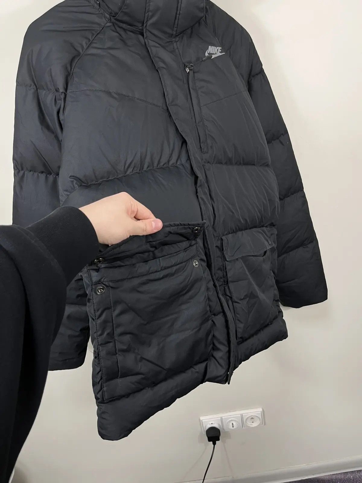 Nike Vintage Nike Y2K Drill 550 Hooded Down Puffer Jacket Size US M / EU 48-50 / 2 - 5 Thumbnail
