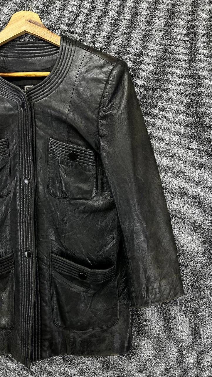 Pierre Balmain Vintage Pierre Balmain Luxury Button Up Leather Jacket Size M / US 6-8 / IT 42-44 - 4 Thumbnail