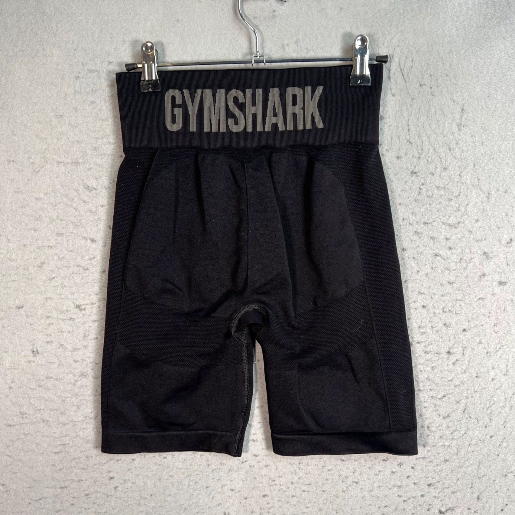 Gymshark VINTAGE Gymshark Womens XS Black High-Waisted Compression Shorts Size 26" / US 2 / IT 38 - 2 Thumbnail