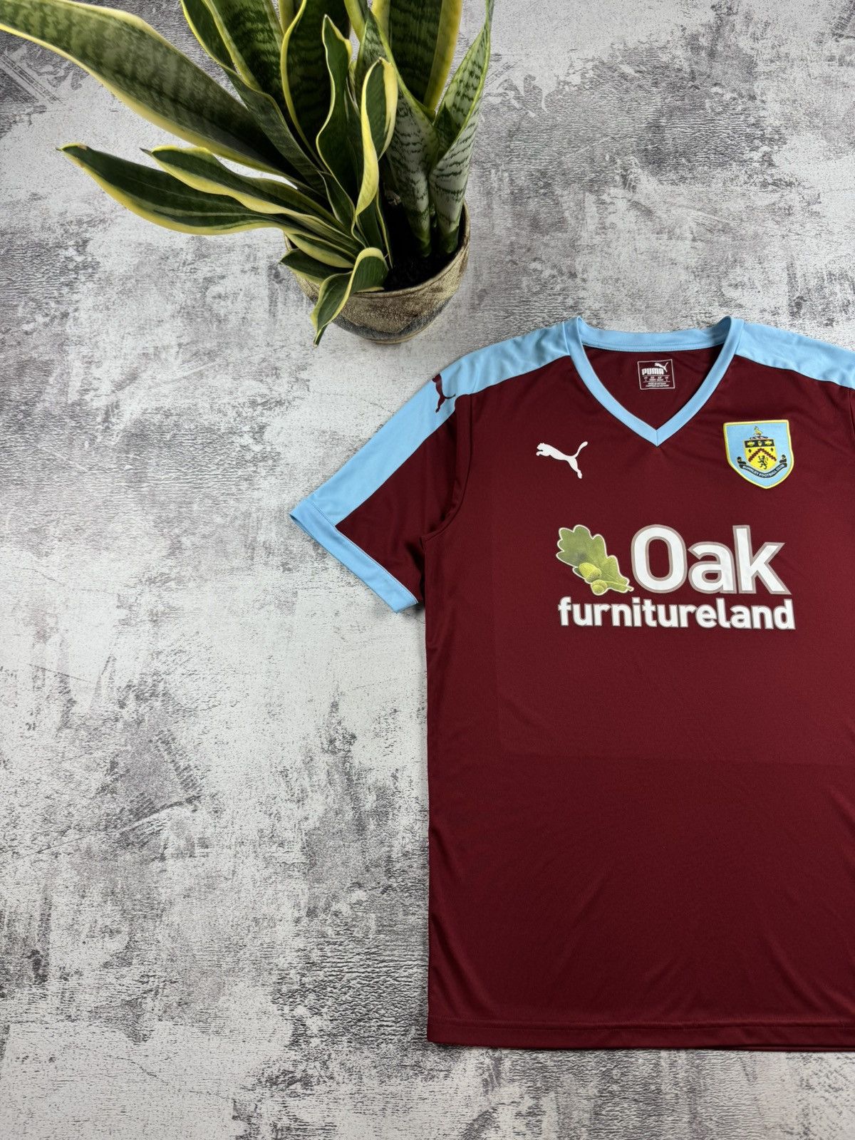 Puma Burnley 2015 2016 Home Men’s Large Size Puma Soccer Football Kit T Shirt Jersey Size US L / EU 52-54 / 3 - 2 Thumbnail