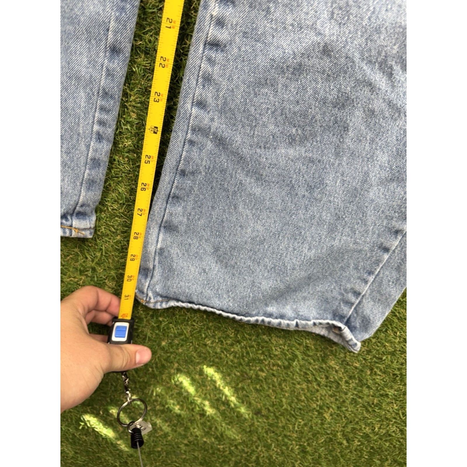 Vintage VINTAGE Banjara Jeans Womens 11/29 Light Wash Denim Wide-Leg 31in 29in Cargo Pocket Y2K Grunge Skater Size 32" / US 10 / IT 46 - 4 Thumbnail