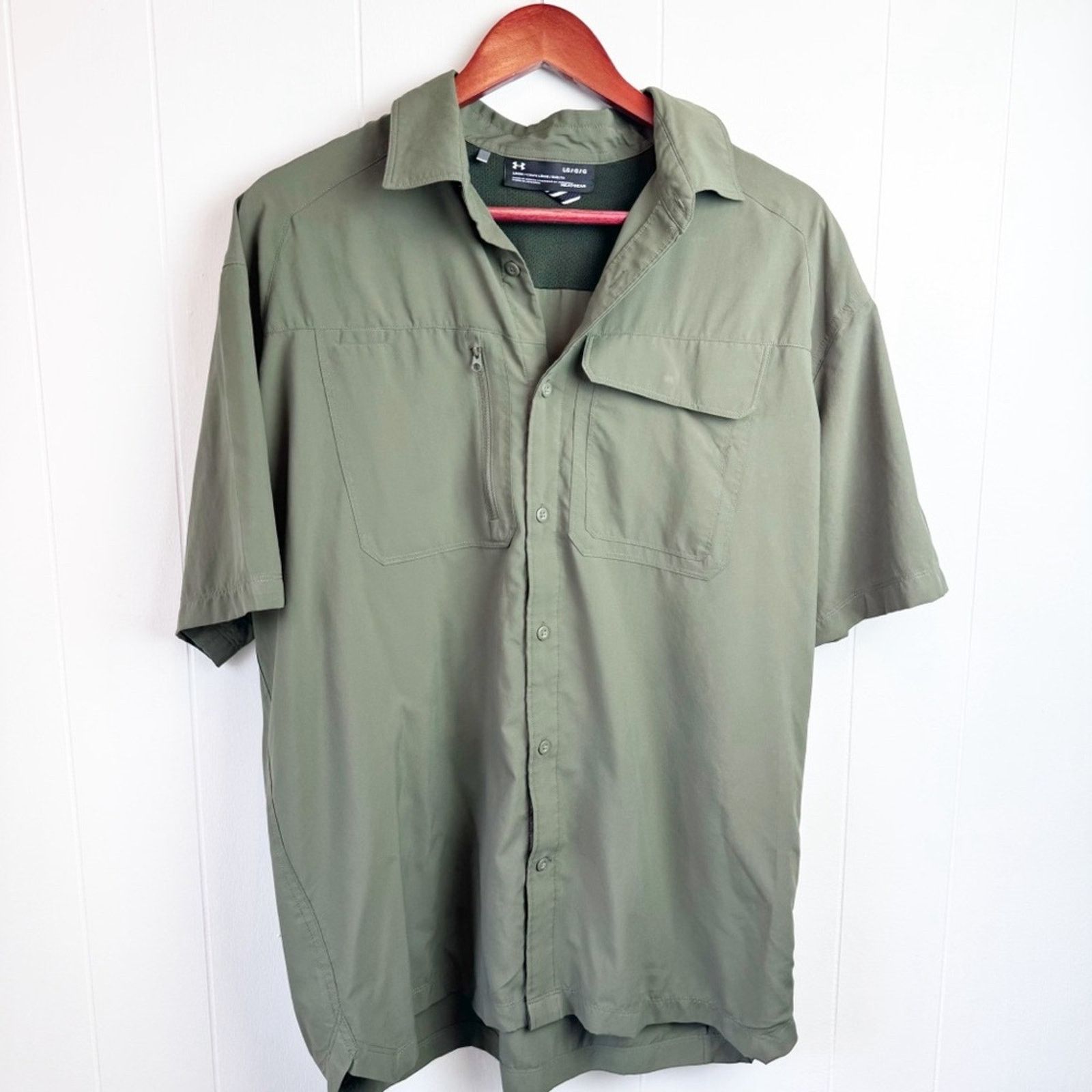 Under Armour Under Armour Olive Tactical Utility Shirt Men’s Size Large Size US L / EU 52-54 / 3 - 2 Thumbnail