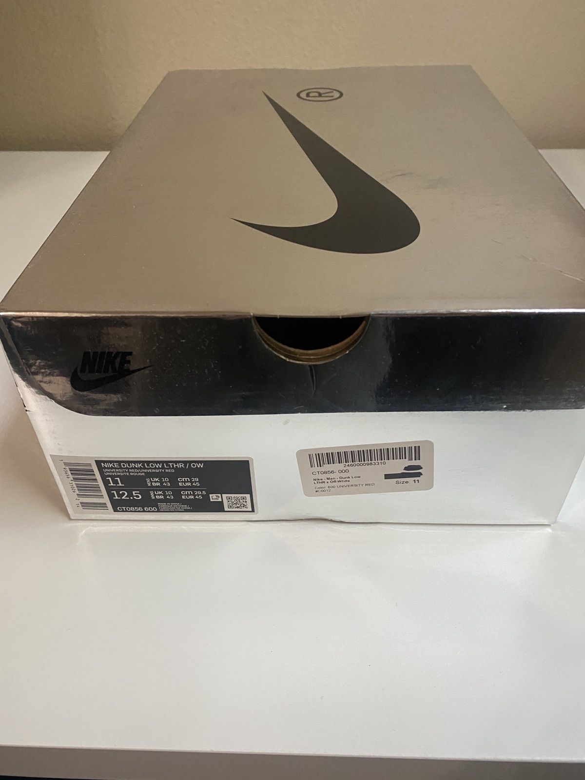 Nike × Off-White Nike Dunk Low OFF-WHITE University Red Size 11 Size US 11 / EU 44 - 9 Thumbnail