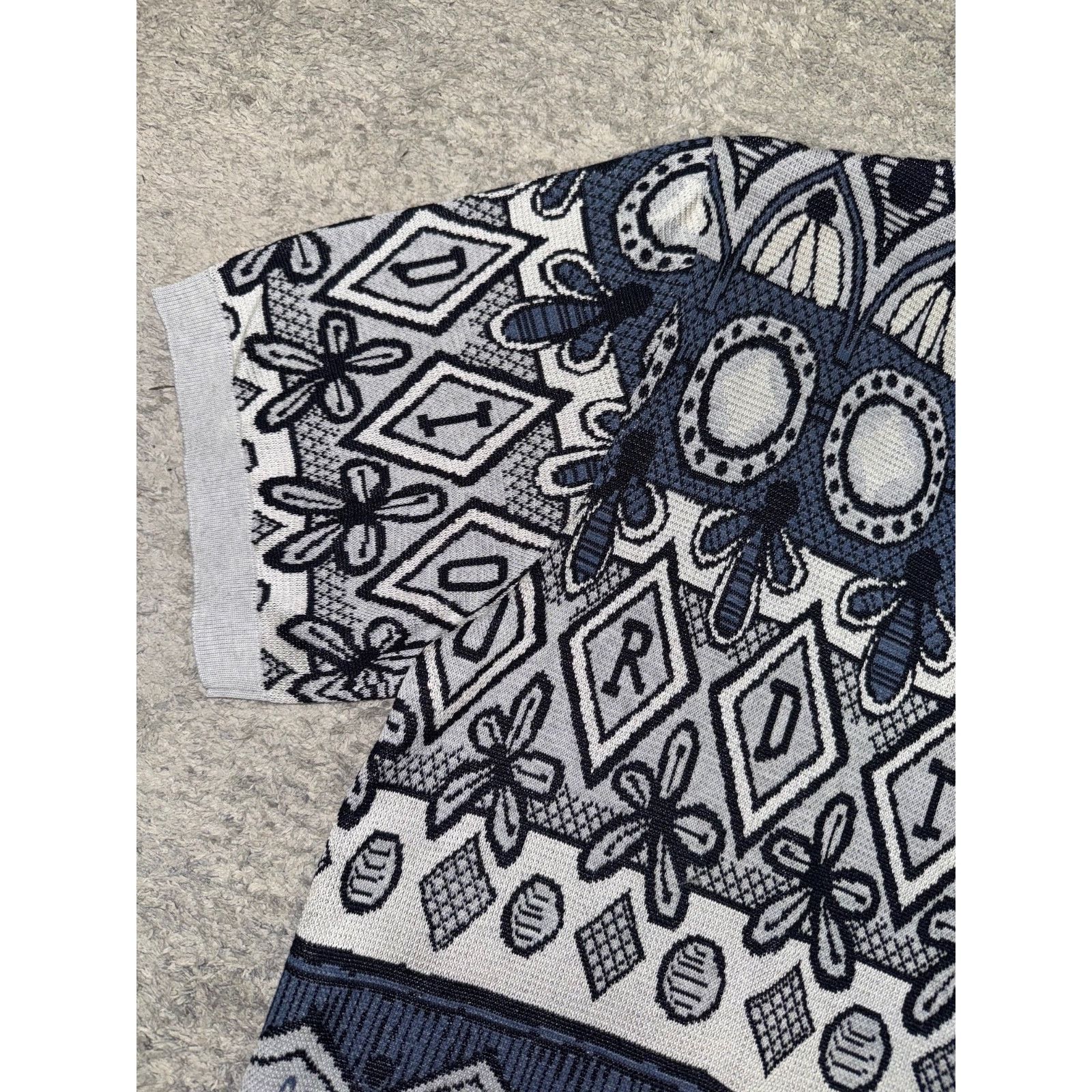 Dior Dior Shawn Stussy Floral Knit Blue Grey Black T-Shirt M Size US M / EU 48-50 / 2 - 11 Thumbnail
