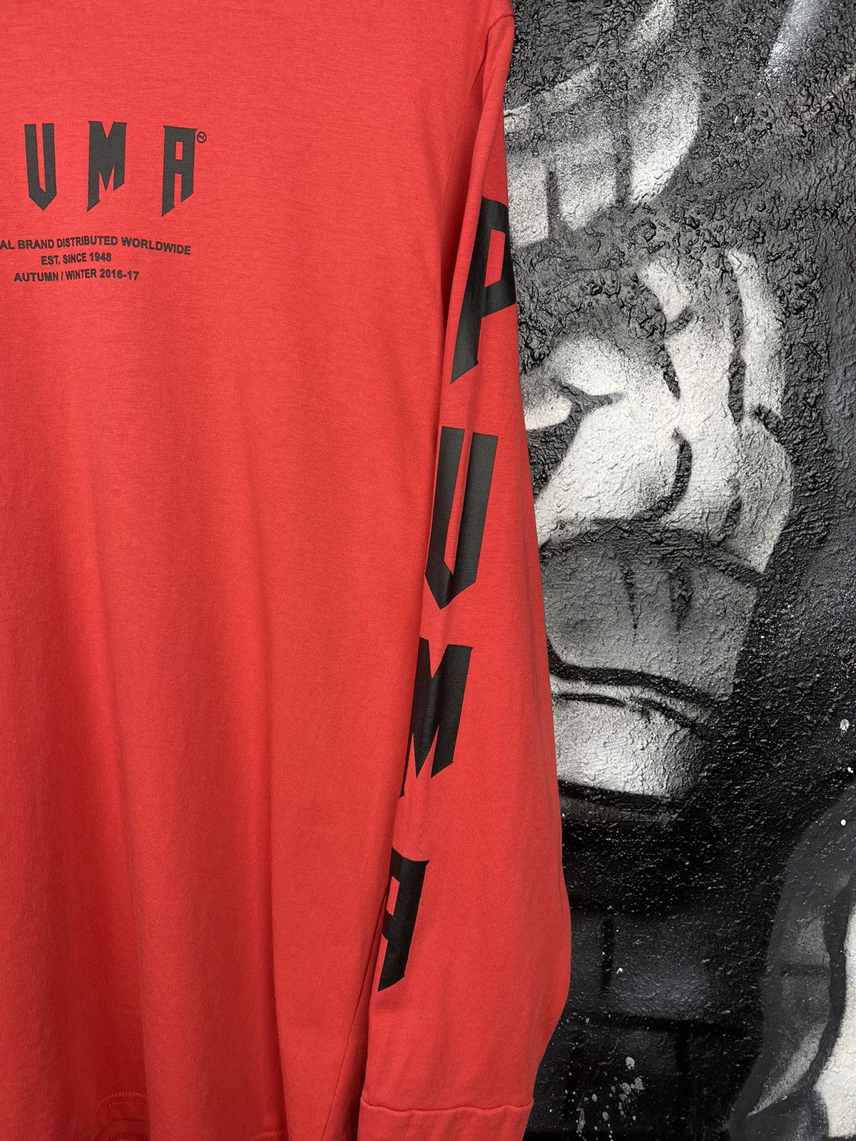 Puma Puma Red Cotton Long Sleeve T-Shirt Men’s Size Small Size US S / EU 44-46 / 1 - 6 Thumbnail