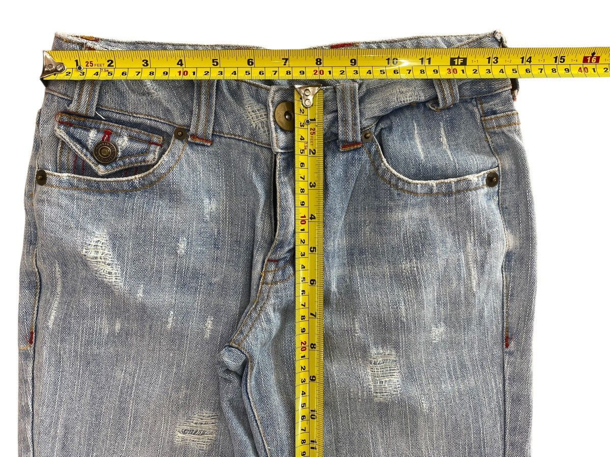 Japanese Brand Japanese Brand Light Wash Distressed Style Flare Jeans Size US 27 - 7 Thumbnail