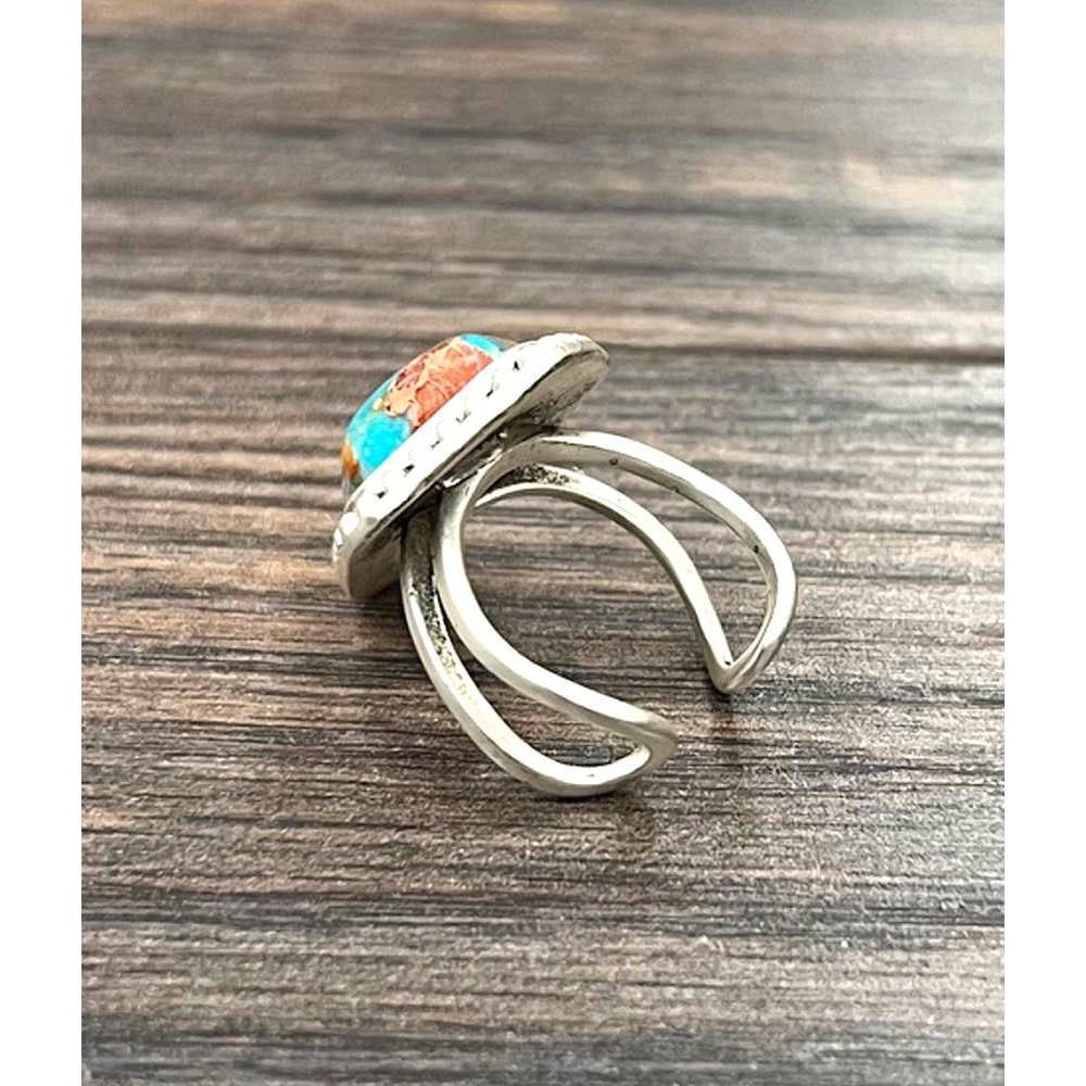 Other Navajo Arrowhead Gemstone Adjustable Statement Cuff Ring for Size ONE SIZE - 2 Thumbnail