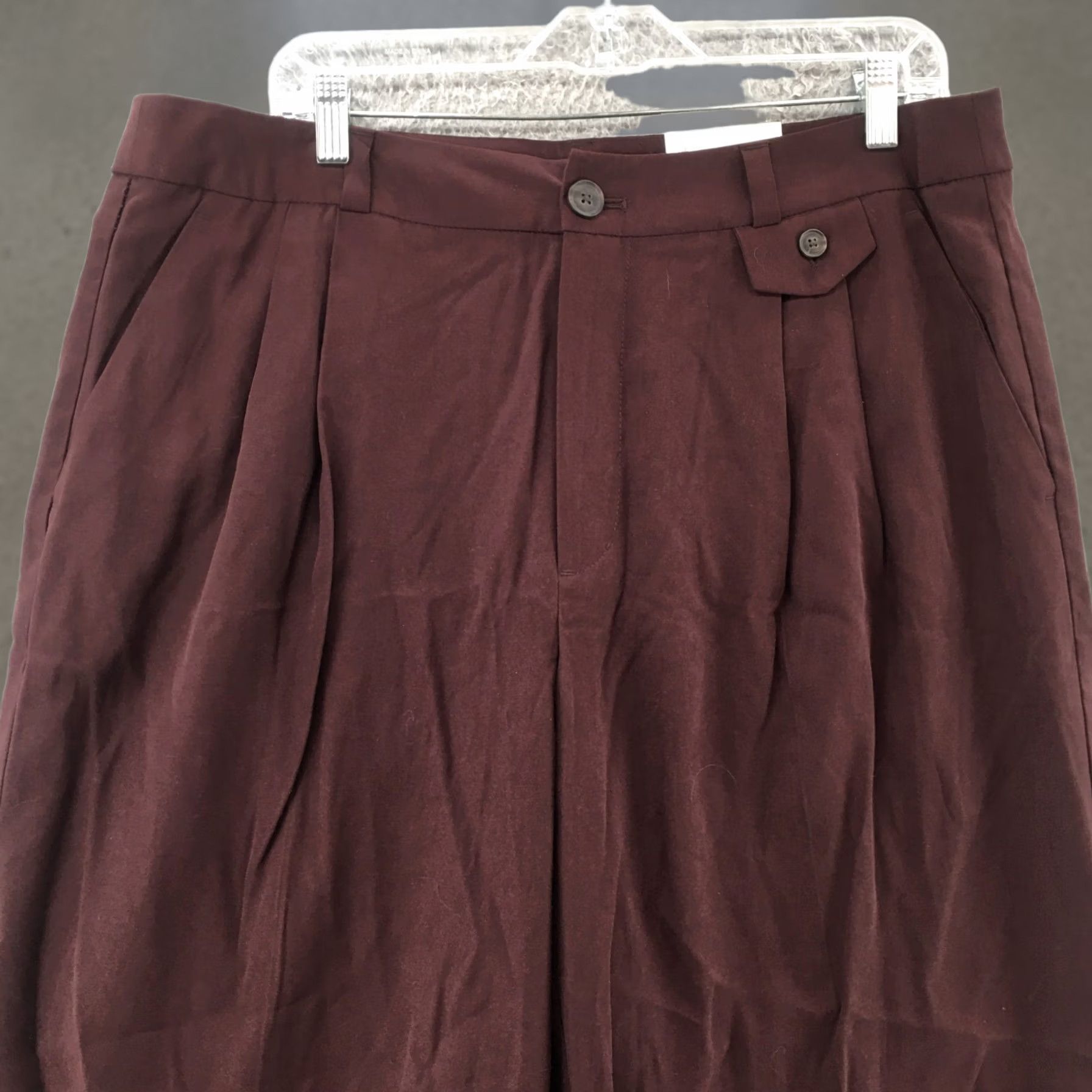 Vintage A New Day Wide-Leg Trouser Dress Pants Womens 14R Brown High Rise Zip Fly NEW Size 36" / US 14 / IT 50 - 1 Thumbnail