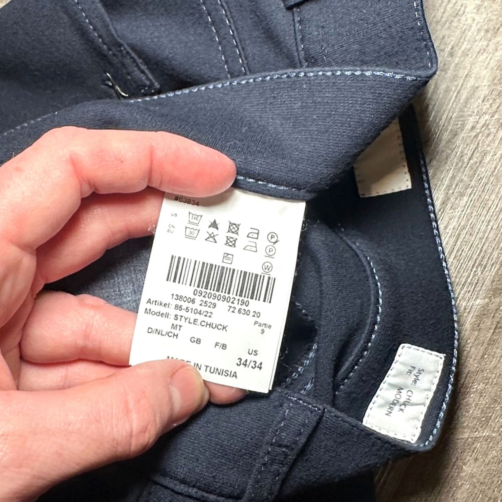BRAX BRAX Hi-Flex Chuck Modern Fit Stretch Pants Men 34 Chino Navy 34x27 Size US 34 / EU 50 - 8 Thumbnail