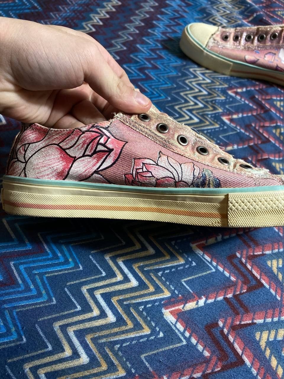Ed Hardy Ed hardy low top sneakers tattoo stile y2k pink Size US 7 / IT 37 - 6 Thumbnail