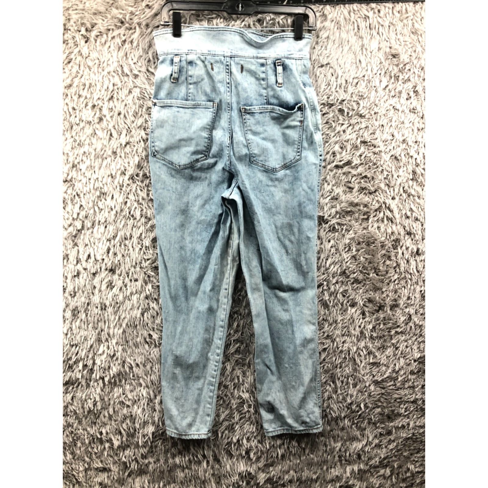 Express VINTAGE Express High Rise Ankle Jeans Womens 4 Light Wash Blue Regular Rise 26in Denim Cotton Size 27" / US 4 / IT 40 - 5 Thumbnail