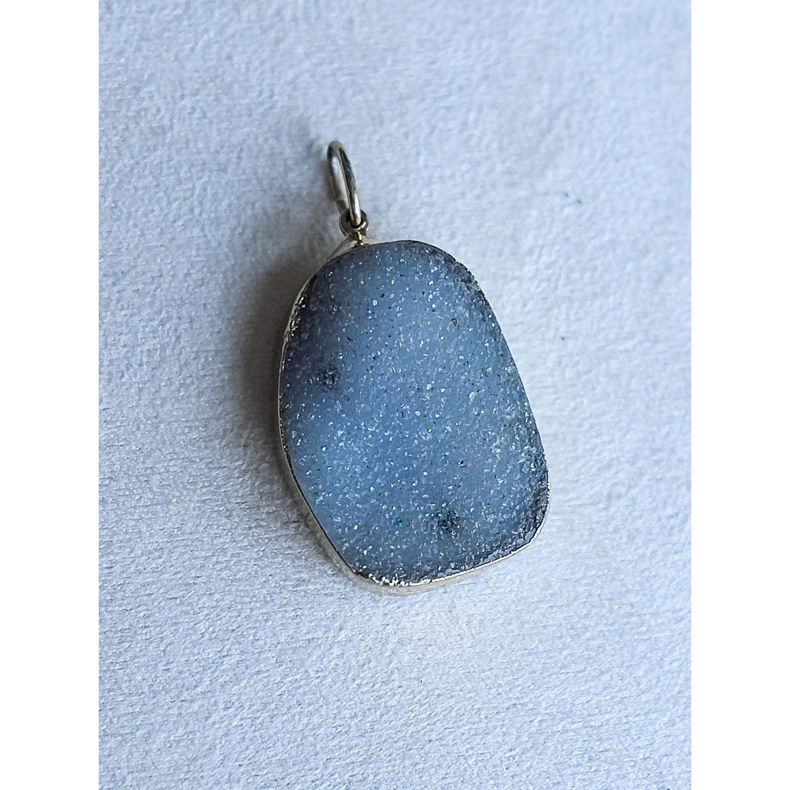 The Unbranded Brand Gray Druzy Crystal Pendant Gold Tone Bezel Boho Size ONE SIZE - 4 Thumbnail