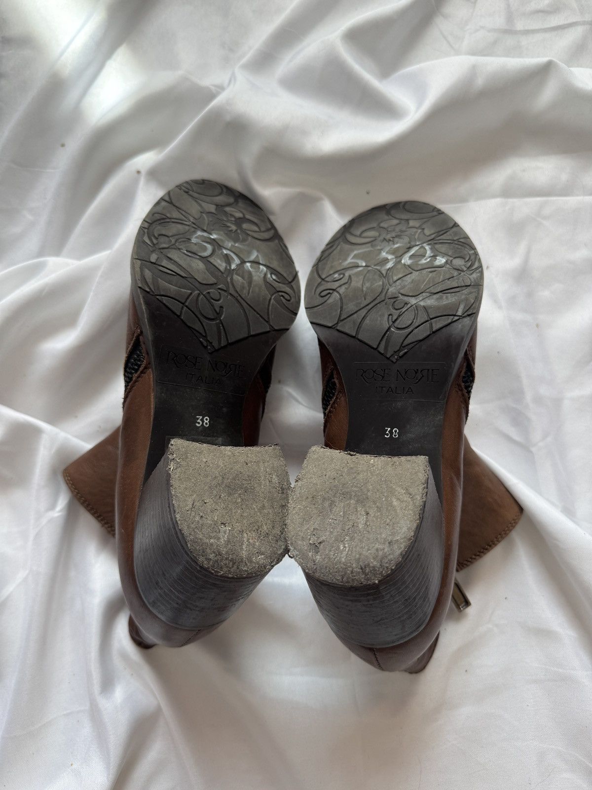Hysteric Glamour Avant Garde Vintage Double Zip Real Faded Leather Heel Boots Size US 8 / IT 38 - 10 Thumbnail