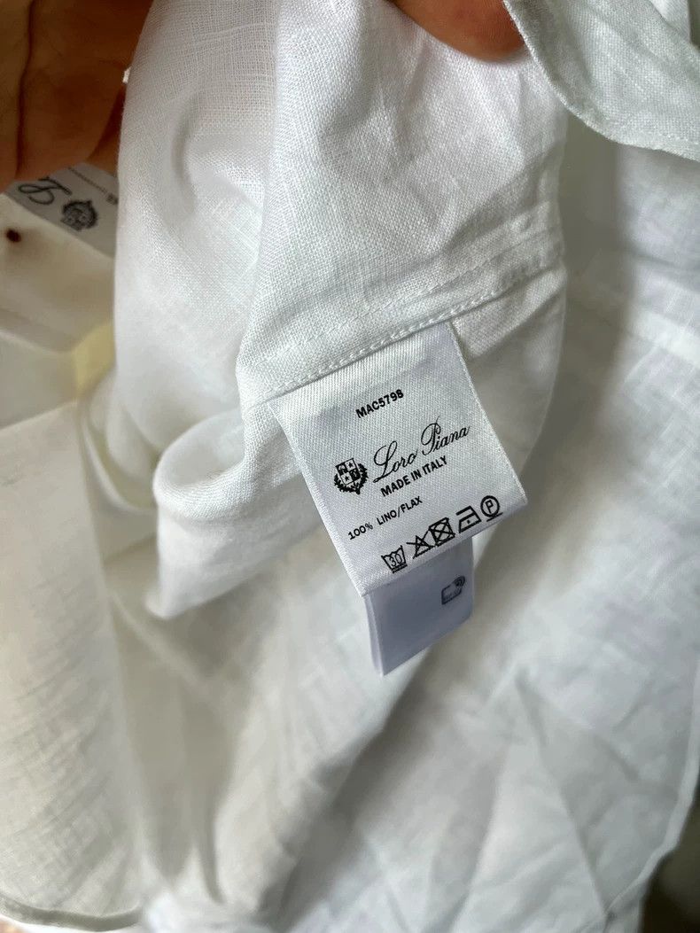 Loro Piana LORO PIANA White linen shirt Size M / US 6-8 / IT 42-44 - 6 Thumbnail