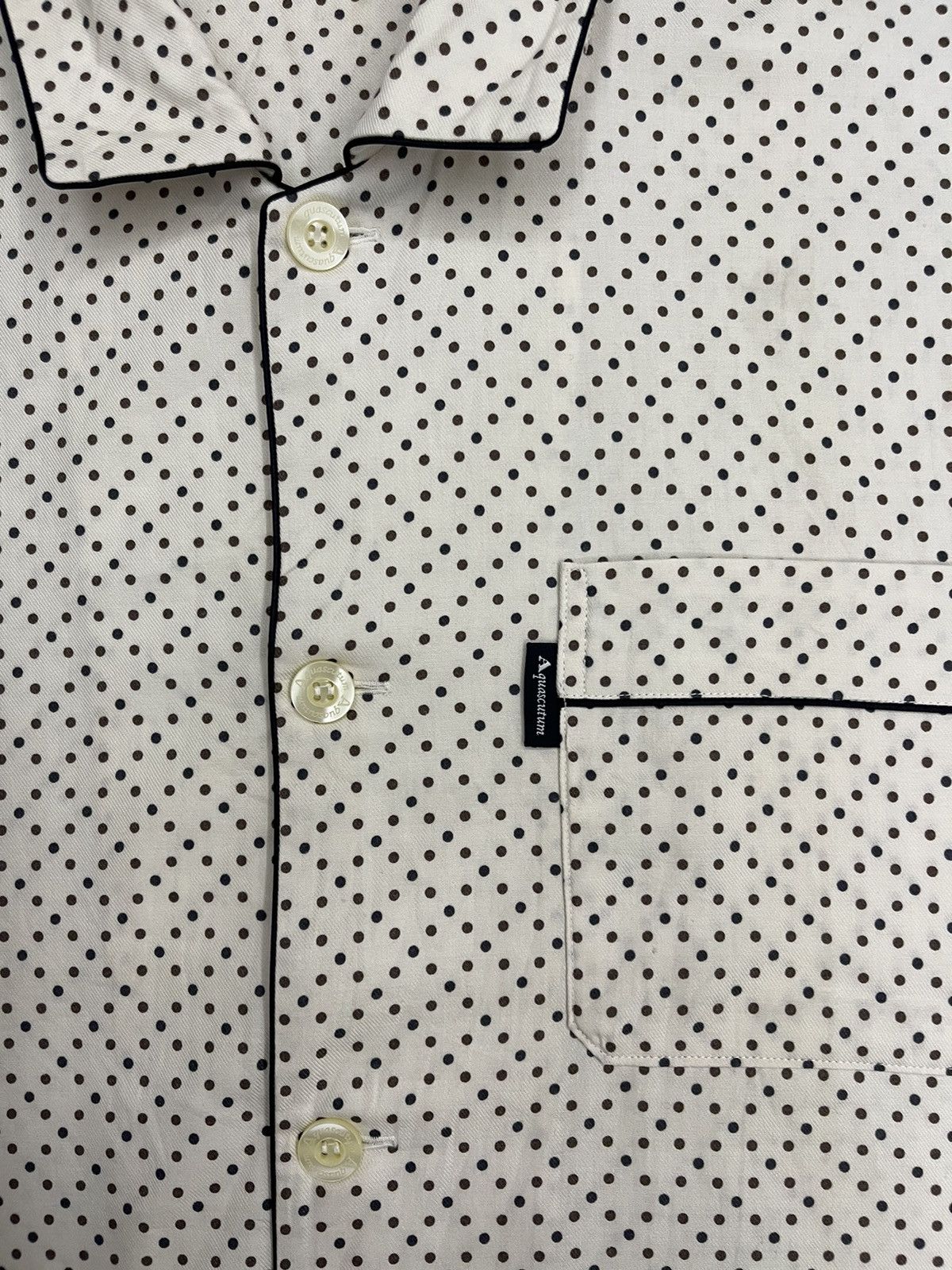 Aquascutum Aquascutum London Polka Dot Camp Collar Loungewear Shirt Size US L / EU 52-54 / 3 - 5 Thumbnail