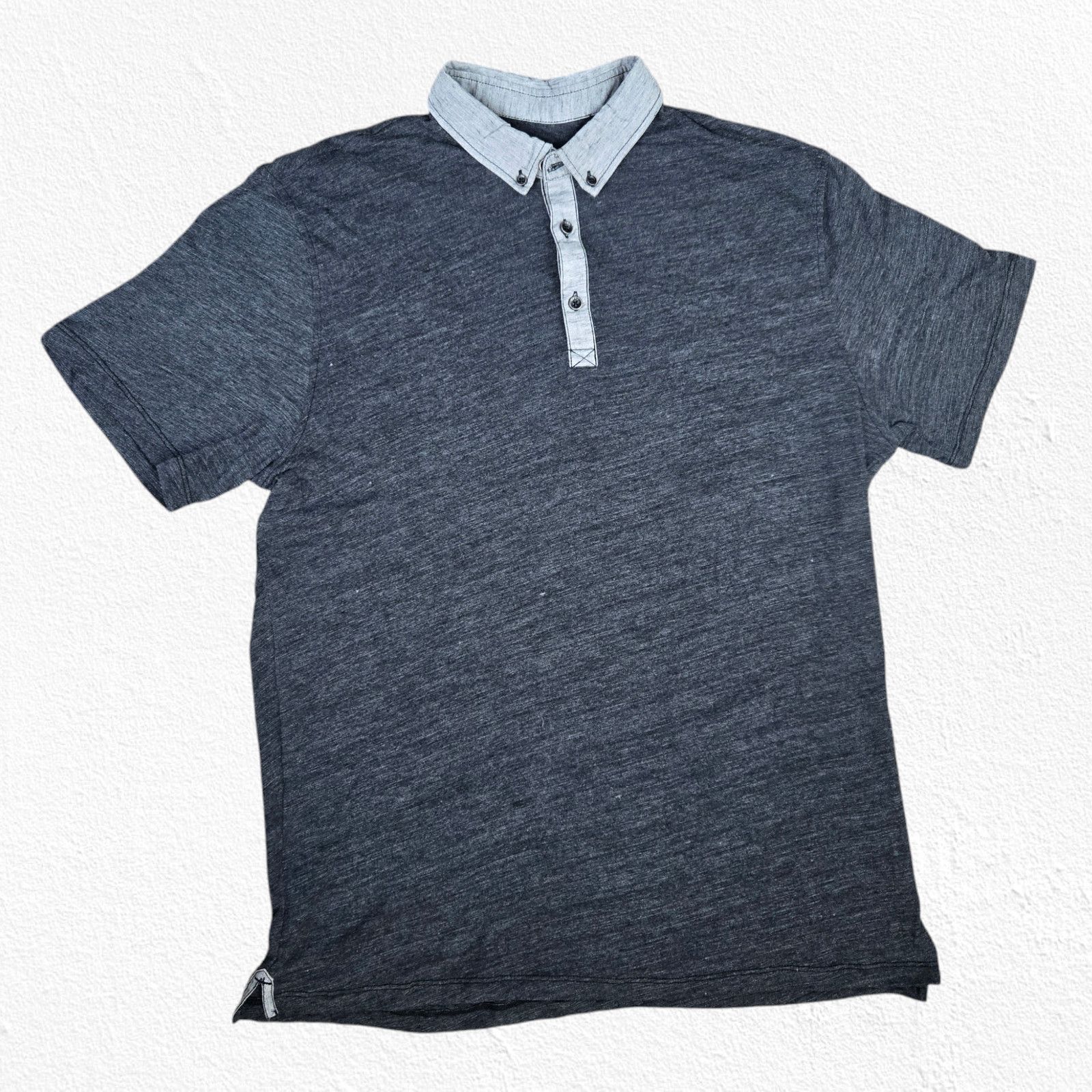 Howe Howe Gray Semi Sheer Short Sleeve Polo Shirt Size XL Size US XL / EU 56 / 4 - 2 Thumbnail