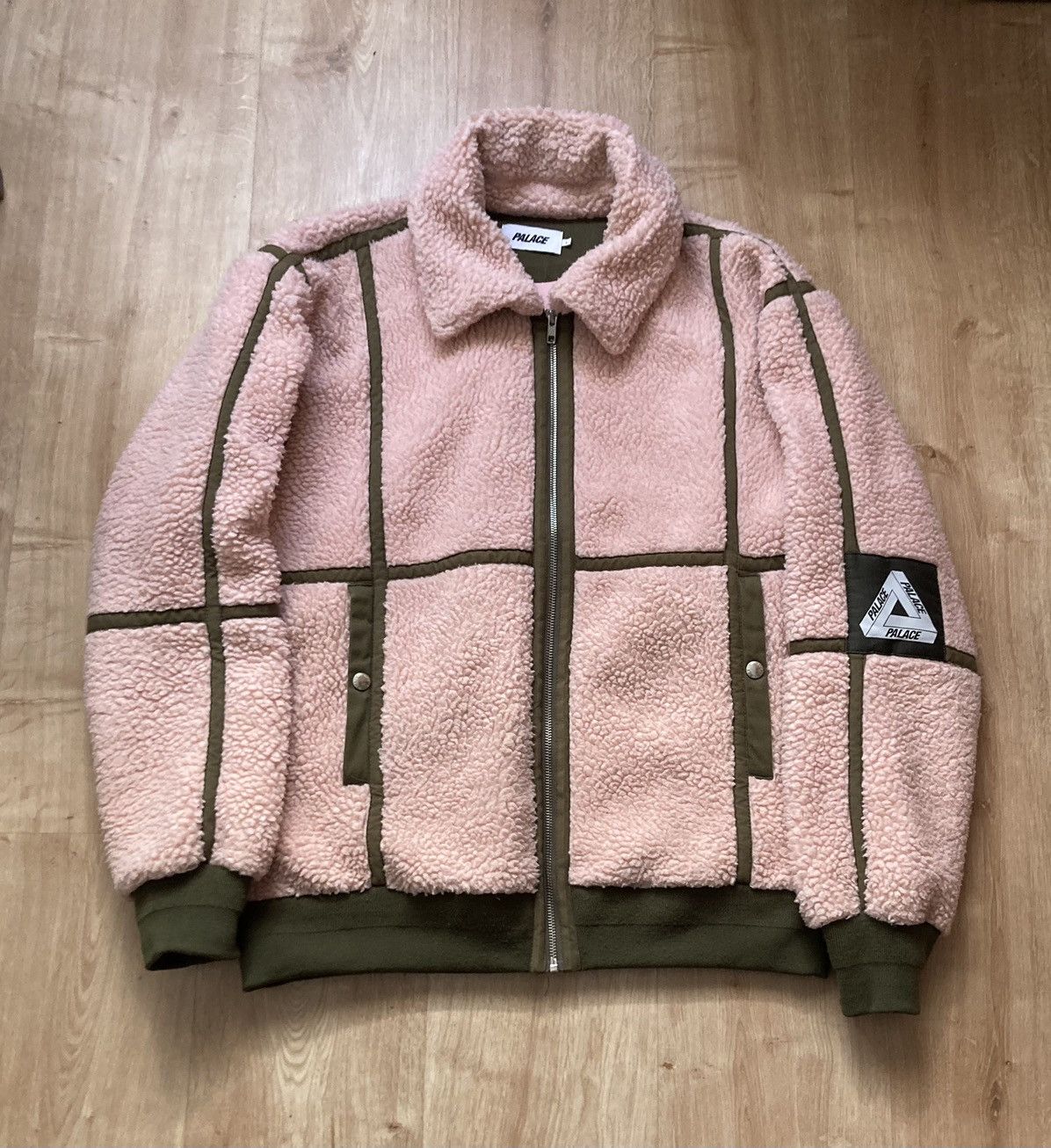 Palace Palace Pink Sherpa Flight Jacket ? | Grailed